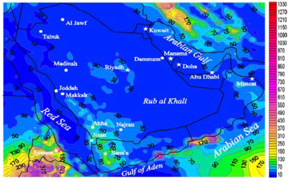 Climate Free Full Text Rainfall Features And Variations Over Saudi