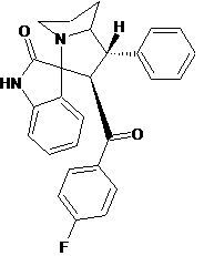 2-4-Fluorophenylcarbonyl-1-phenyl-1,2,5,6,7,7a-hexahydrospiroindole-3,3-pyrrolizin-21H-one 2-4-Fluorophenylcarbonyl-1-phenyl-1,2,5,6,7,7a-hexahydrospiroindole-3,3-pyrrolizin-21H-one