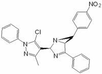 2-5-Chloro-3-methyl-1-phenyl-1H-pyrazol-4-yl-6-4-nitrophenyl-4-phenyl-1,3-diazabicyclo3.1.0hex-3-ene 2-5-Chloro-3-methyl-1-phenyl-1H-pyrazol-4-yl-6-4-nitrophenyl-4-phenyl-1,3-diazabicyclo3.1.0hex-3-ene