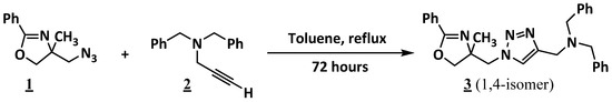 N,N-Dibenzyl-1-1-4-methyl-2-phenyl-4,5-dihydrooxazol-4-ylmethyl-1H-1,2,3-triazol-4-ylmethanamine N,N-Dibenzyl-1-1-4-methyl-2-phenyl-4,5-dihydrooxazol-4-ylmethyl-1H-1,2,3-triazol-4-ylmethanamine