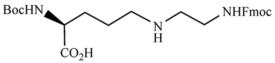 N2-tert-Butoxycarbonyl-N5-N-9-fluorenylmethyloxycarbonyl-2-aminoethyl-S-2,5-diaminopentanoic Acid N2-tert-Butoxycarbonyl-N5-N-9-fluorenylmethyloxycarbonyl-2-aminoethyl-S-2,5-diaminopentanoic Acid