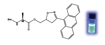 2S-3-Anthracen-9-yl-4,5-dihydroisoxazol-5-ylmethyl 2-tert-butoxycarbonylaminopropanoate 2S-3-Anthracen-9-yl-4,5-dihydroisoxazol-5-ylmethyl 2-tert-butoxycarbonylaminopropanoate