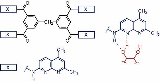 N,N,N,N-Tetrakis5,7-dimethyl-1,8-naphthyridine-2-yl-3,3,5,5-diphenylmethanetetracarboxamide N,N,N,N-Tetrakis5,7-dimethyl-1,8-naphthyridine-2-yl-3,3,5,5-diphenylmethanetetracarboxamide