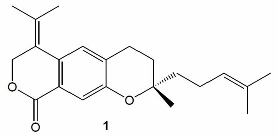 S-2-Methyl-2-4-methylpent-3-enyl-6-propan-2-ylidene-3,4,6,7-tetrahydropyrano4,3-gchromen-92H-one S-2-Methyl-2-4-methylpent-3-enyl-6-propan-2-ylidene-3,4,6,7-tetrahydropyrano4,3-gchromen-92H-one