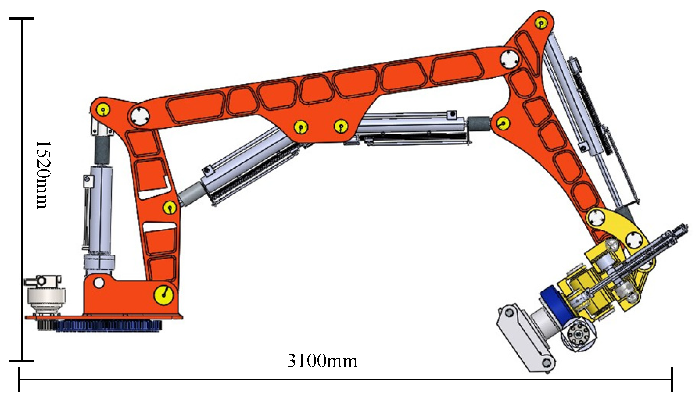 Actuators | Free Full-Text | Design and Simulation of a  Seven-Degree-of-Freedom Hydraulic Robot Arm