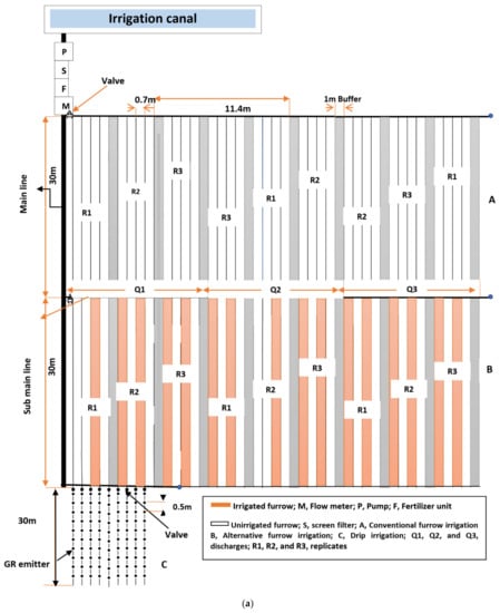 furrow irrigation diagram