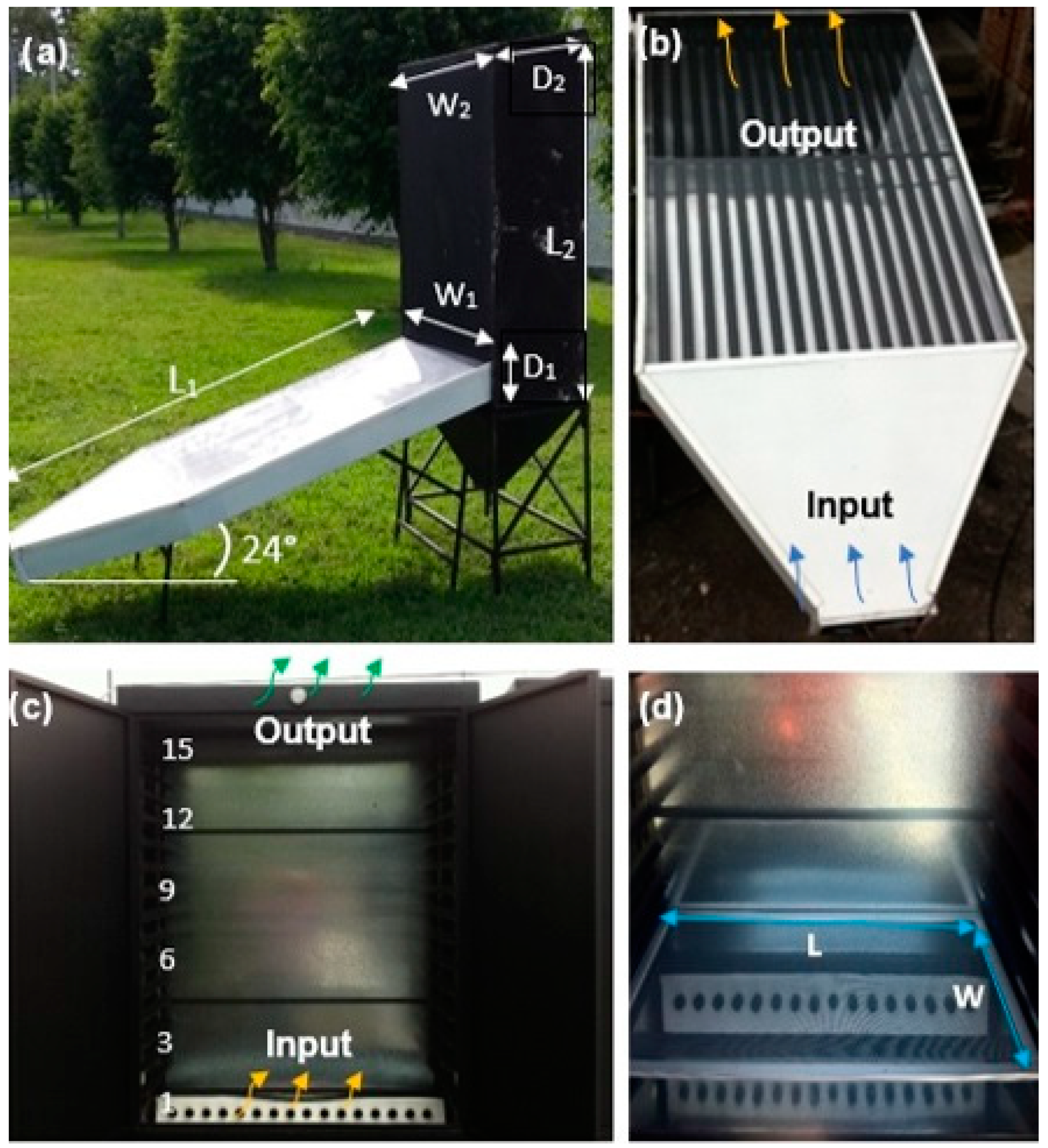 24 Trays Fish Drying Machine Three Side Air Flow 