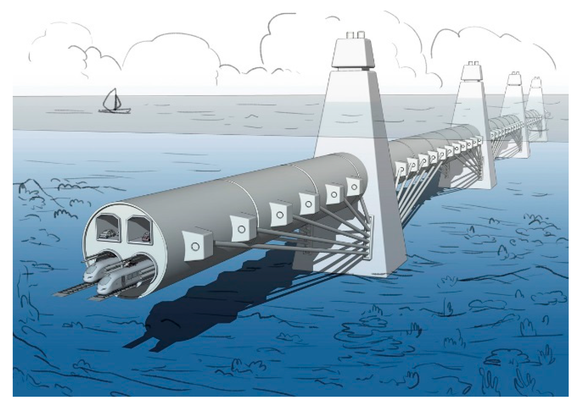 Глубоководный подводный тоннель арт