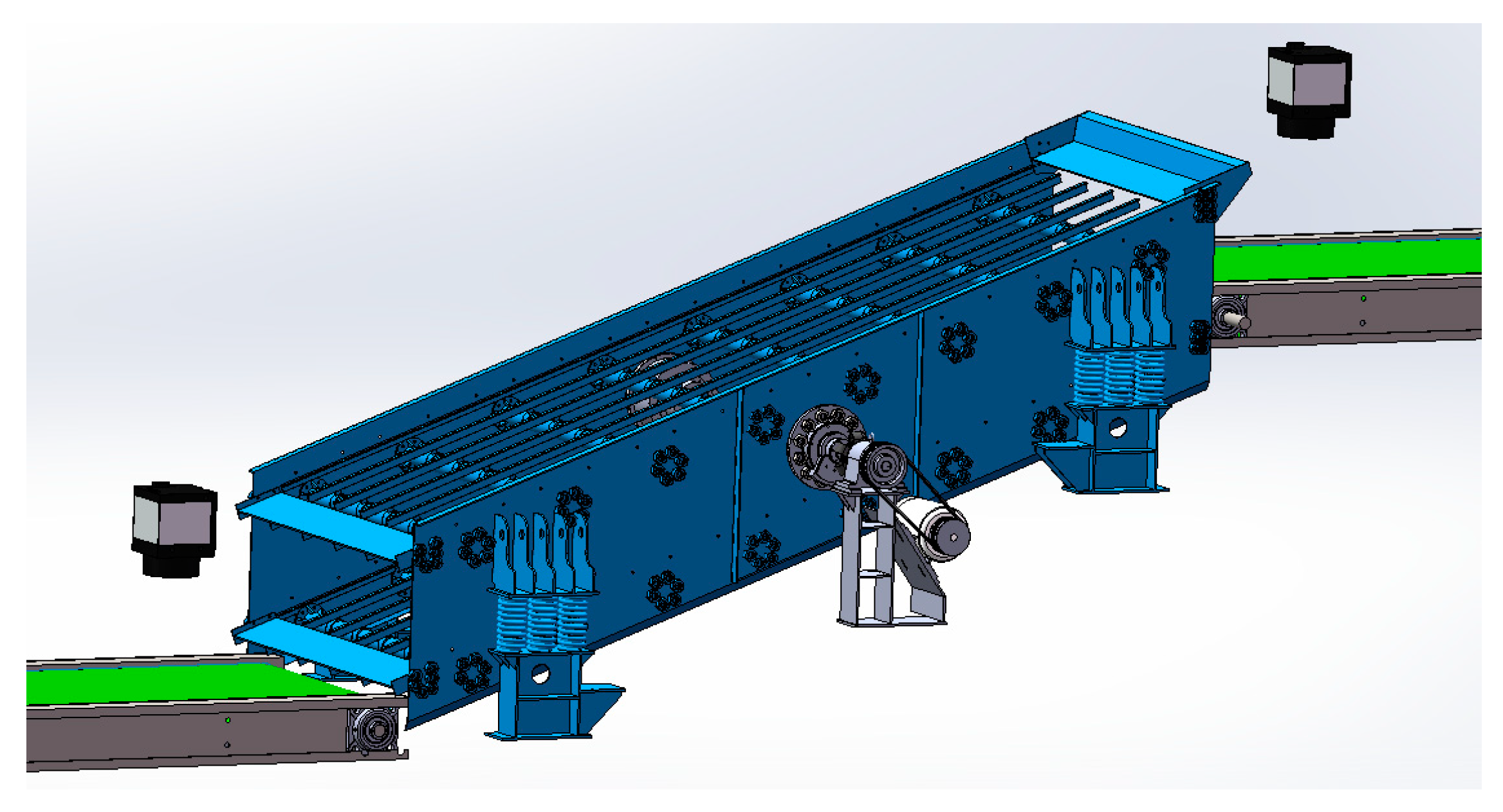 Photograph and corresponding 3D model of the drive system in a