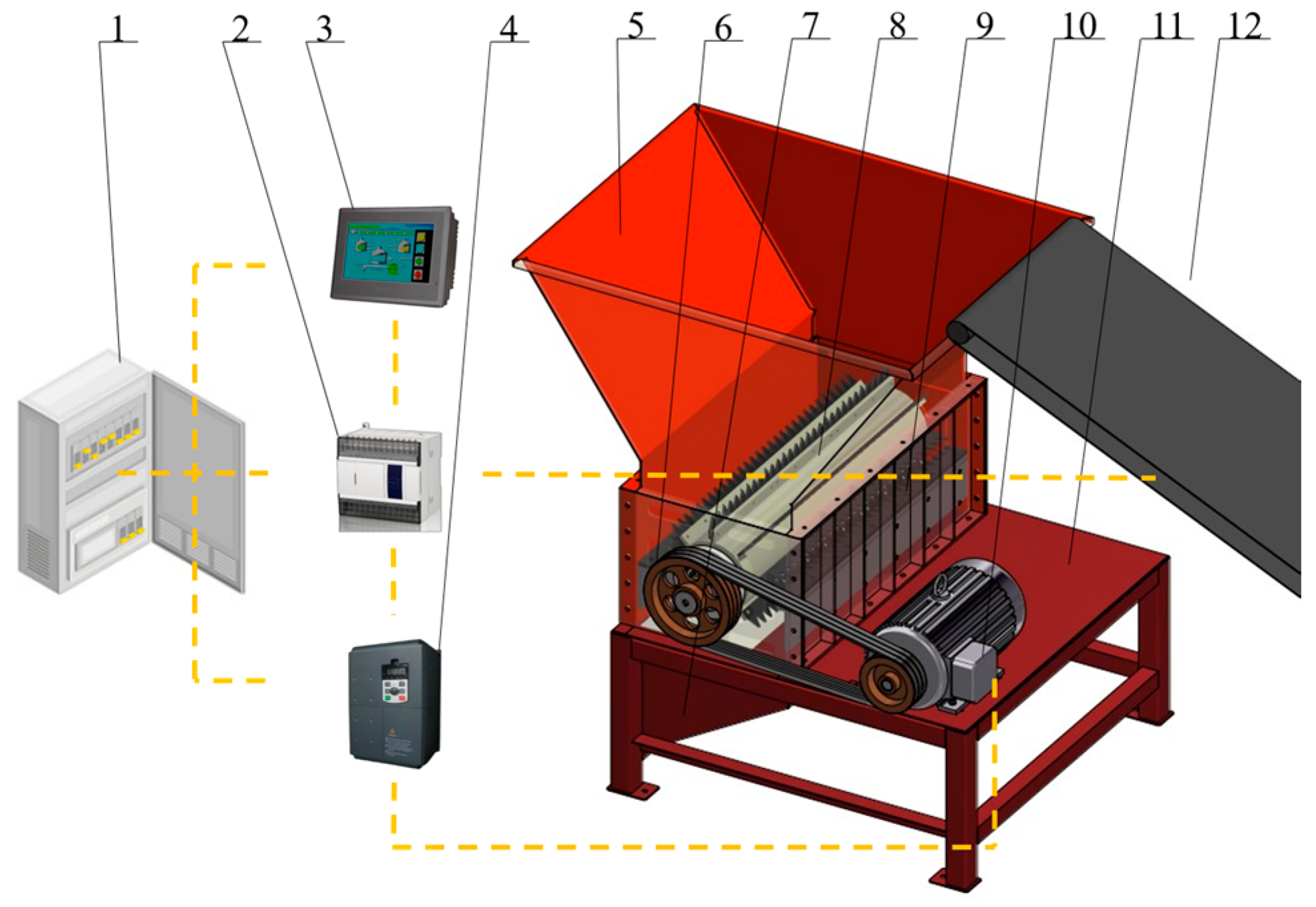 Mini Shredding Shredder Chassis 1000 Shredder Box Shredder Case with a Set  of Blades - China Shredder, Crusher