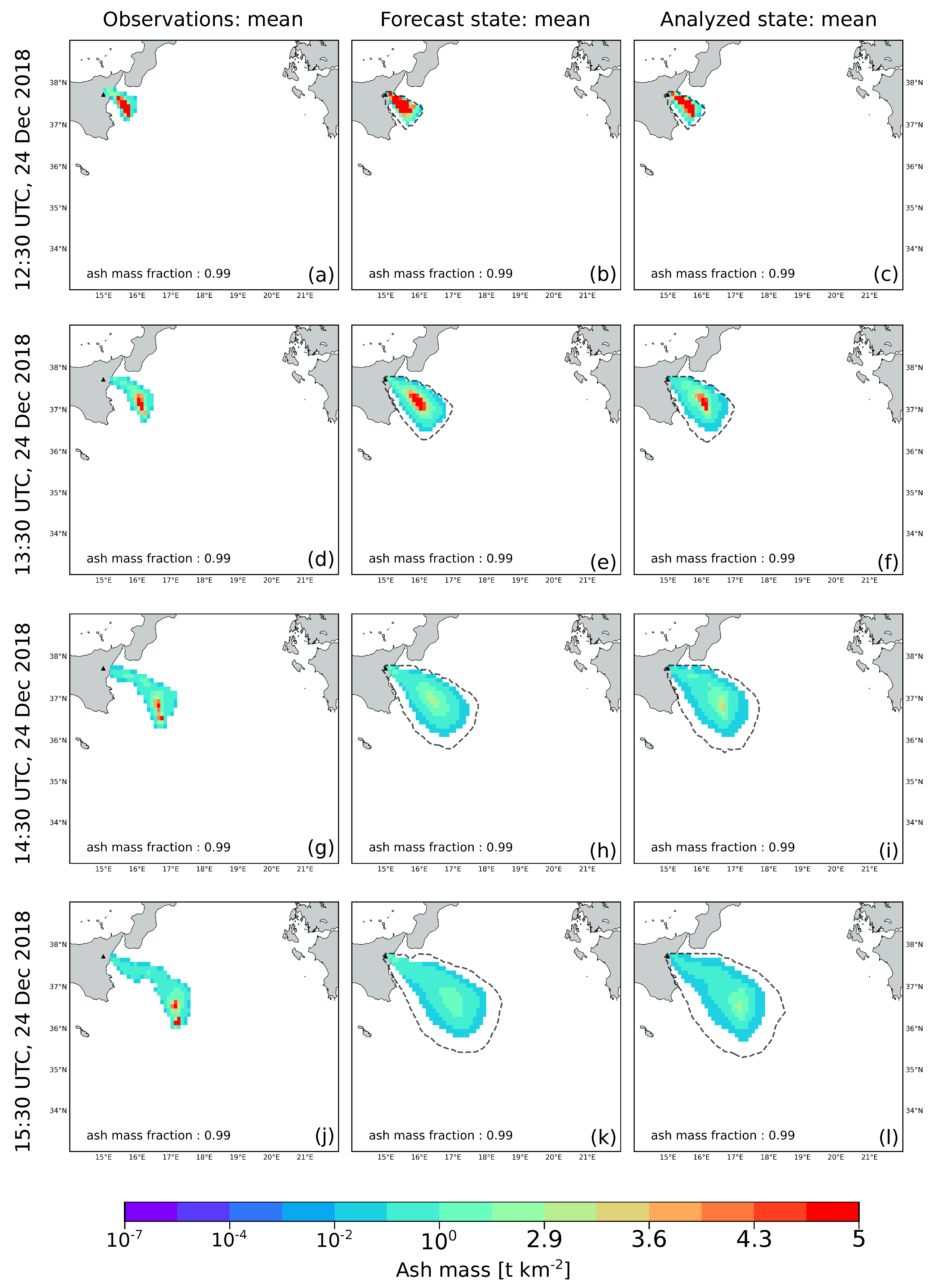 Atmosphere Free Full Text Ensemble Based Data Assimilation Of Volcanic Ash Clouds From Satellite Observations Application To The 24 December 18 Mt Etna Explosive Eruption Html