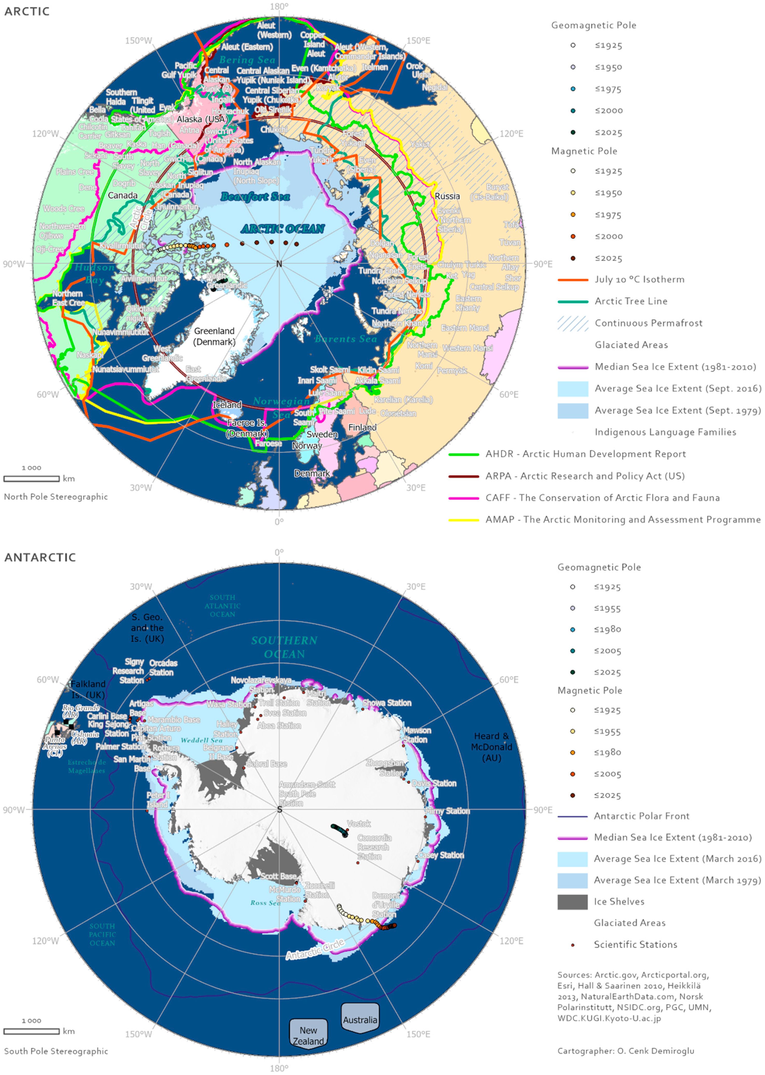 Arctic Maps, Landmarks & Regions