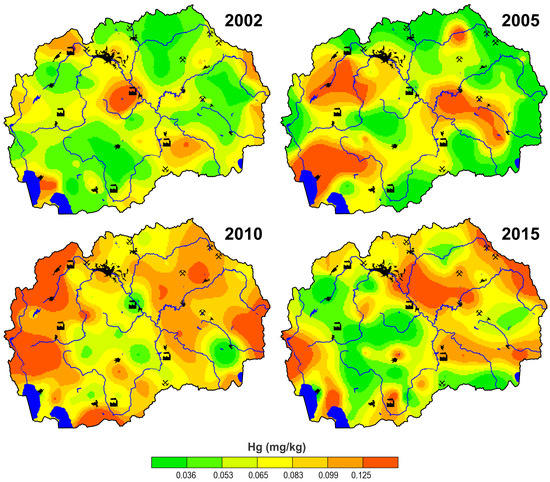 Atmosphere | Free Full-Text | Atmospheric Mercury Deposition in Macedonia  from 2002 to 2015 Determined Using the Moss Biomonitoring Technique | HTML