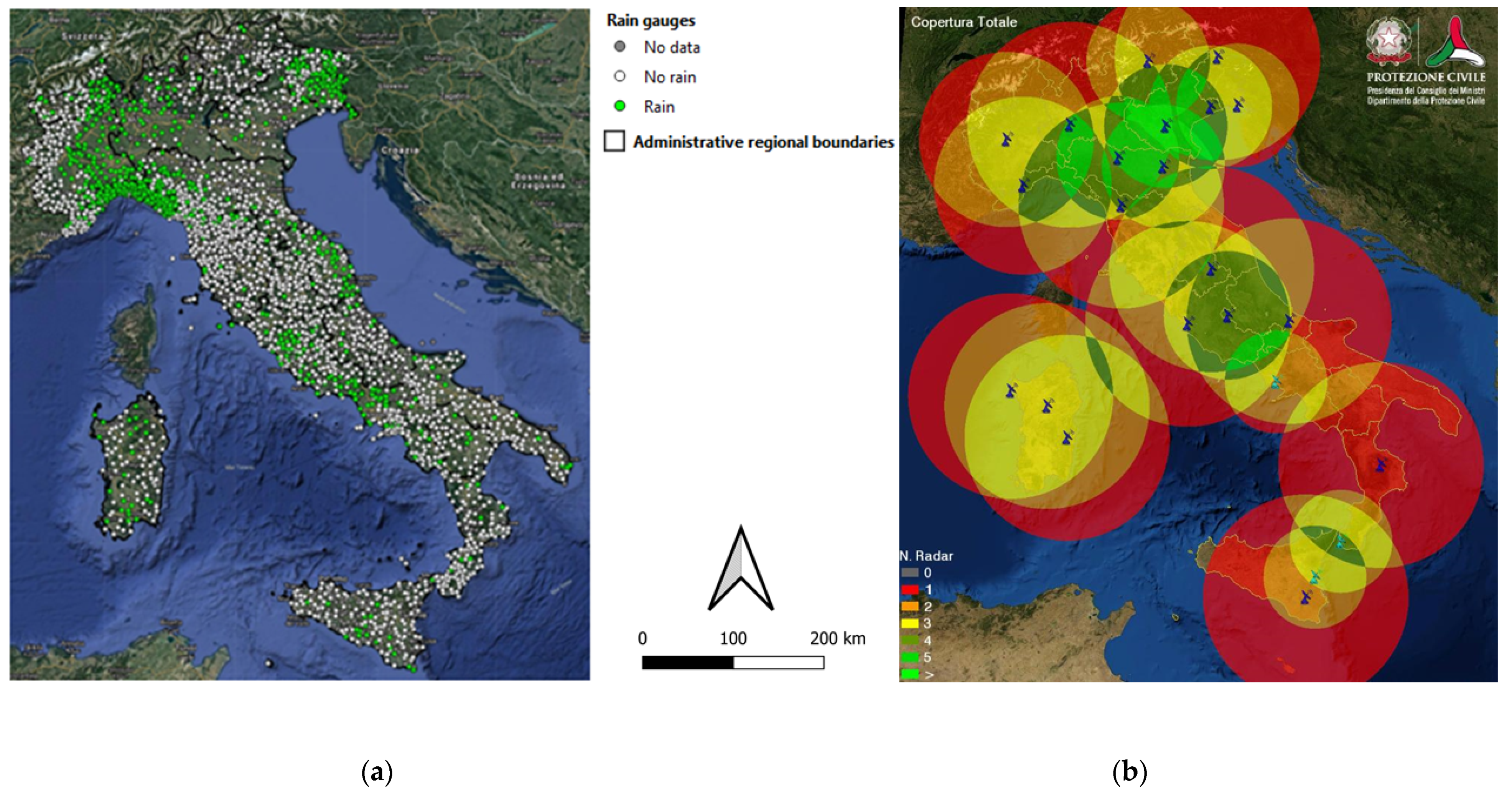 Atmosphere | Free Full-Text | Performing Hydrological Monitoring at a  National Scale by Exploiting Rain-Gauge and Radar Networks: The Italian  Case | HTML