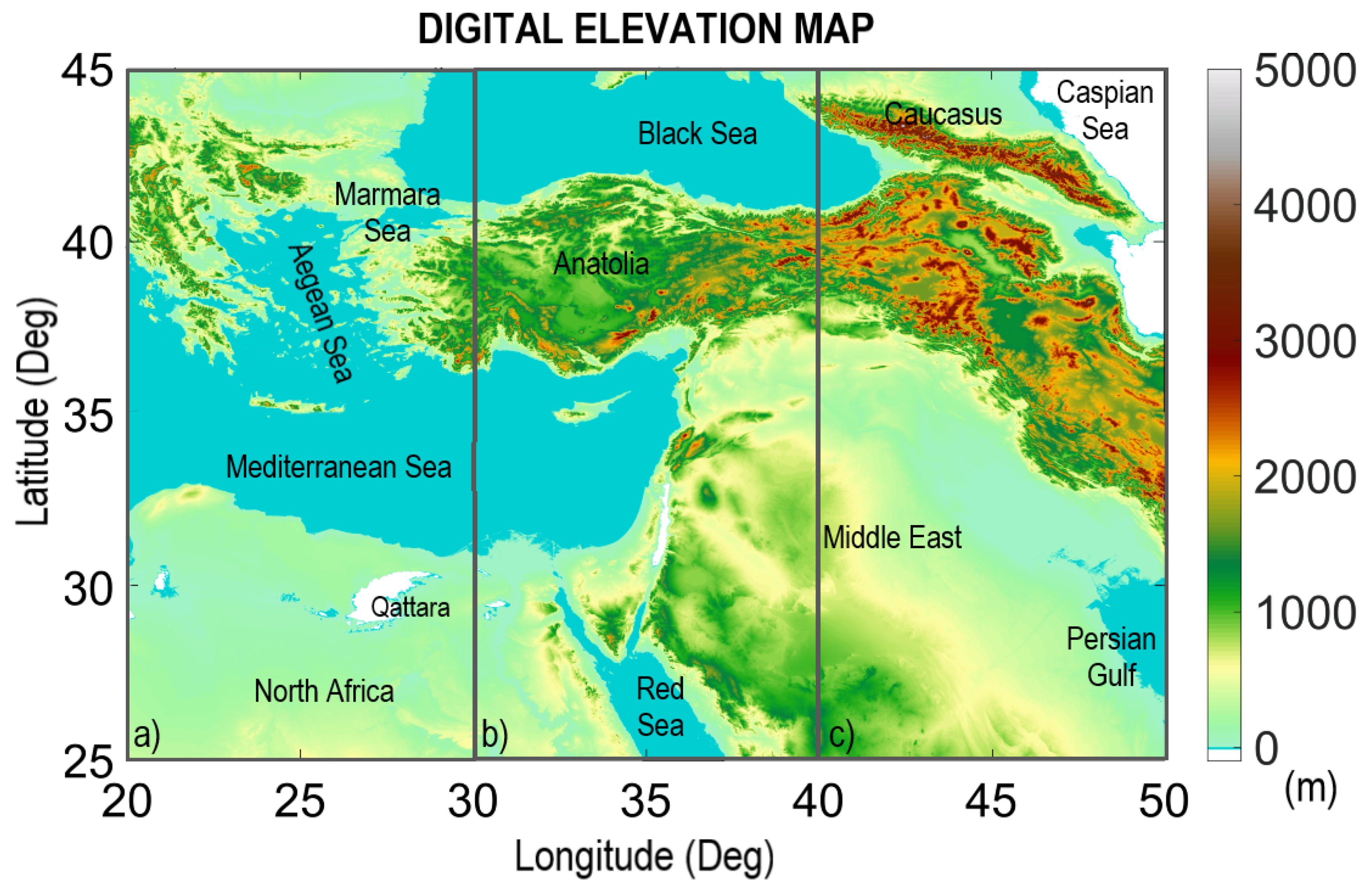 High Resolution Digital Color Map of the Mediterranean Sea and