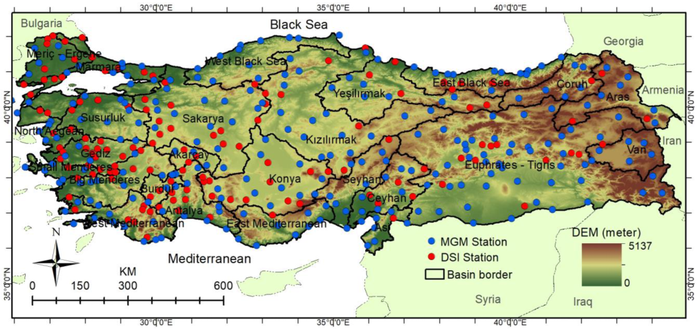 Taurus Mountains Physical Map