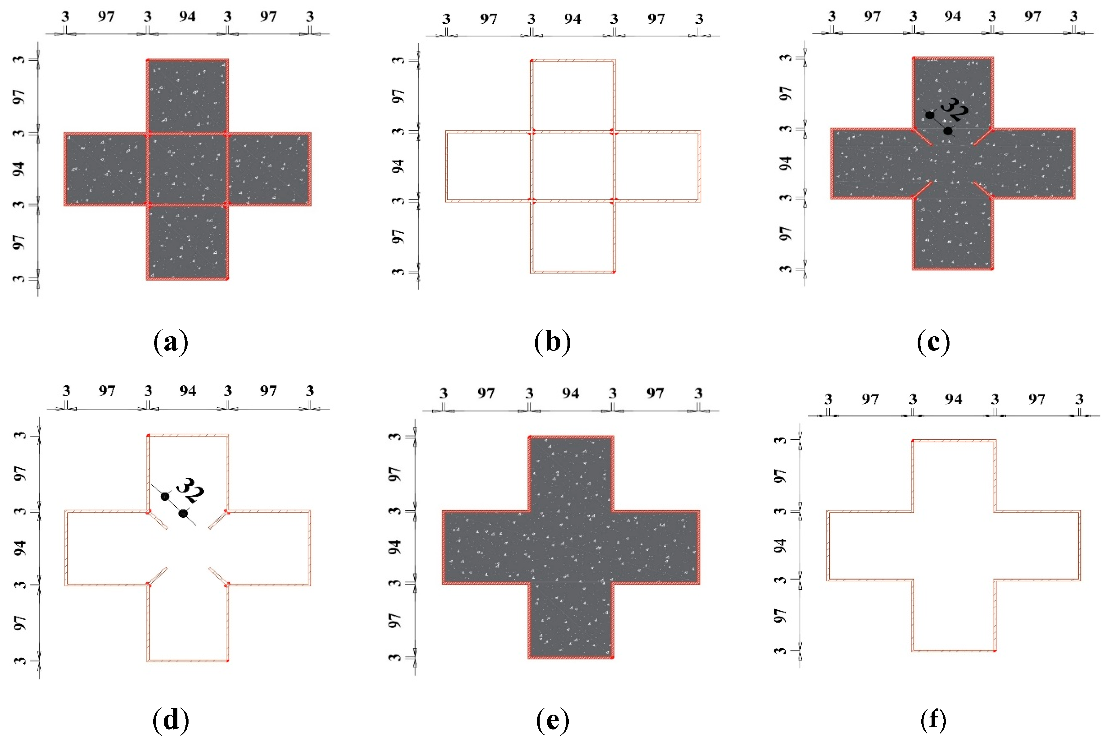 Buildings | Free Full-Text | Study of the Axial Compressive Behaviour of  Cross-Shaped CFST and ST Columns with Inner Changes