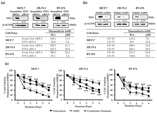 Cancers | Free Full-Text | Inhibition of TFF3 Enhances Sensitivity—and  Overcomes Acquired Resistance—to Doxorubicin in Estrogen Receptor-Positive  Mammary Carcinoma | HTML