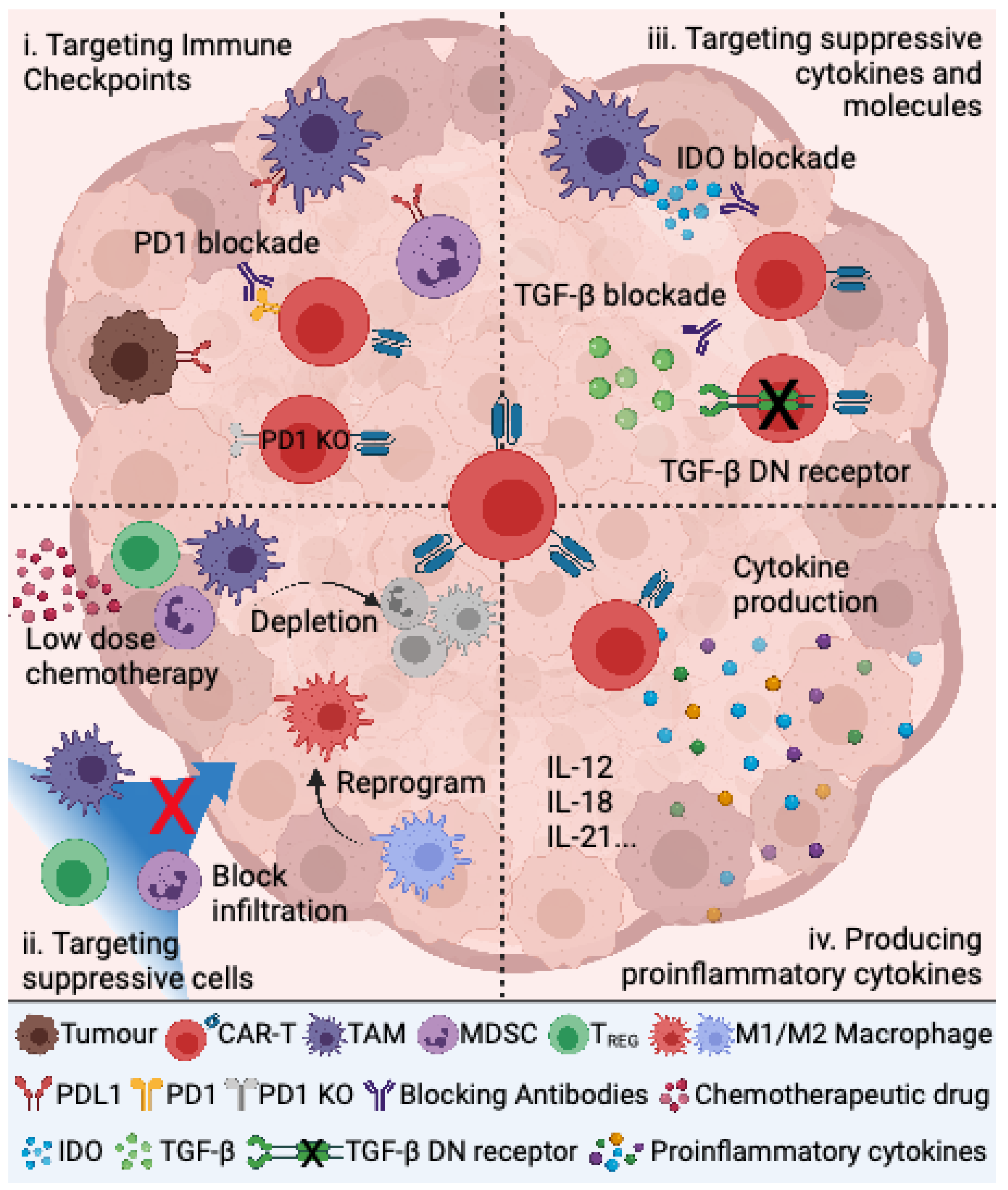 Cancers | Free Full-Text | Chimeric Antigen Receptor T cell Therapy and the  Immunosuppressive Tumor Microenvironment in Pediatric Sarcoma | HTML