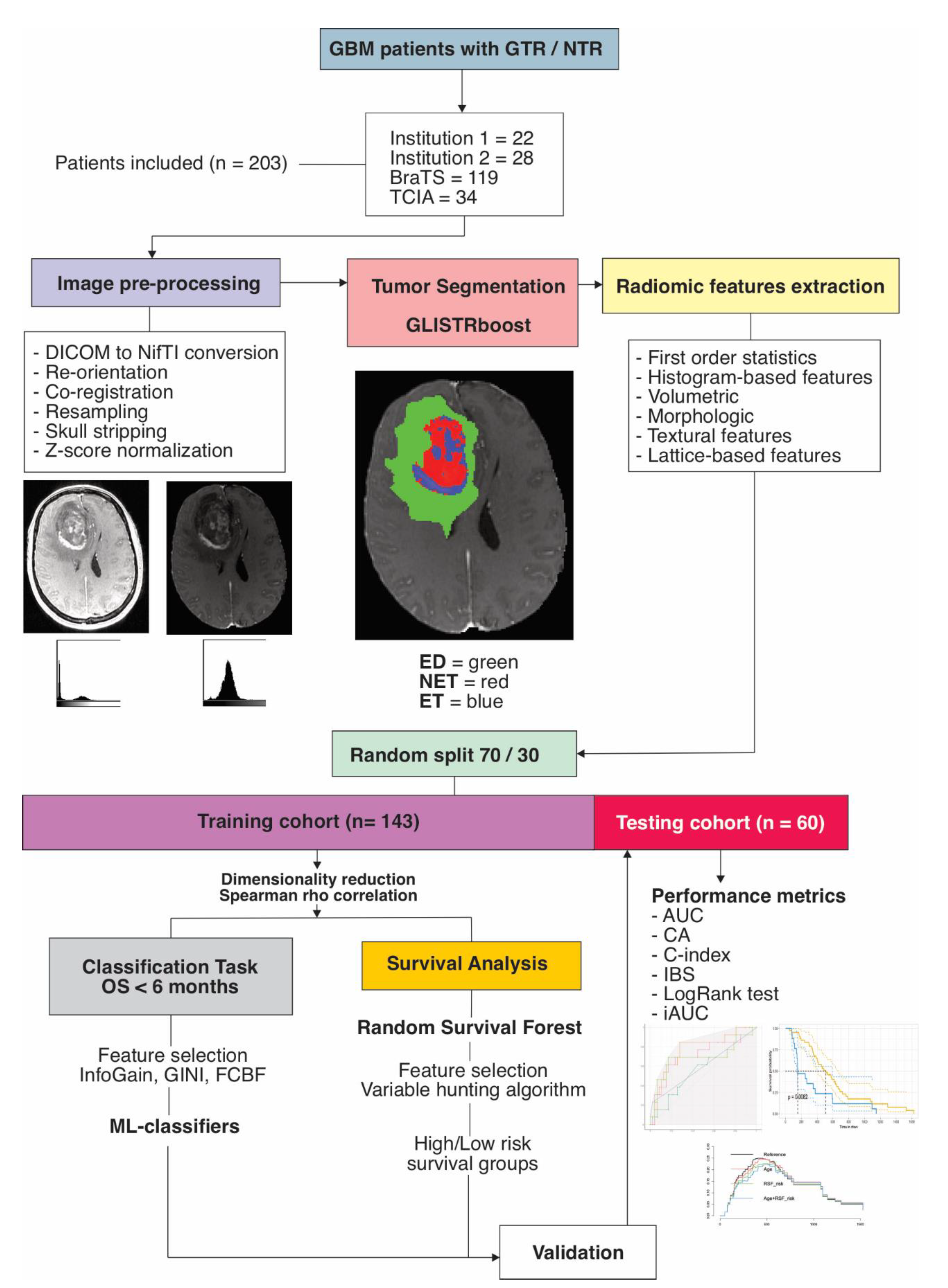 Cancers | Free Full-Text | Predicting Short-Term Survival after Gross Total  or Near Total Resection in Glioblastomas by Machine Learning-Based Radiomic  Analysis of Preoperative MRI