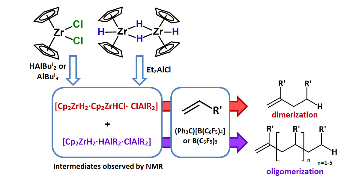 Catalysts Free Full Text Catalytic Systems Based On Cp2zrx2 X Cl H Organoaluminum Compounds And Perfluorophenylboranes Role Of Zr Zr And Zr Al Hydride Intermediates In Alkene Dimerization And Oligomerization