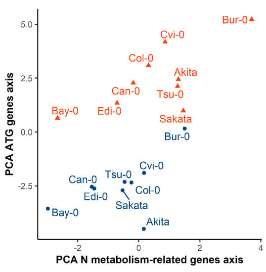 Cells Free Full Text Transcriptional Plasticity Of Autophagy Related Genes Correlates With The Genetic Response To Nitrate Starvation In Arabidopsis Thaliana Html