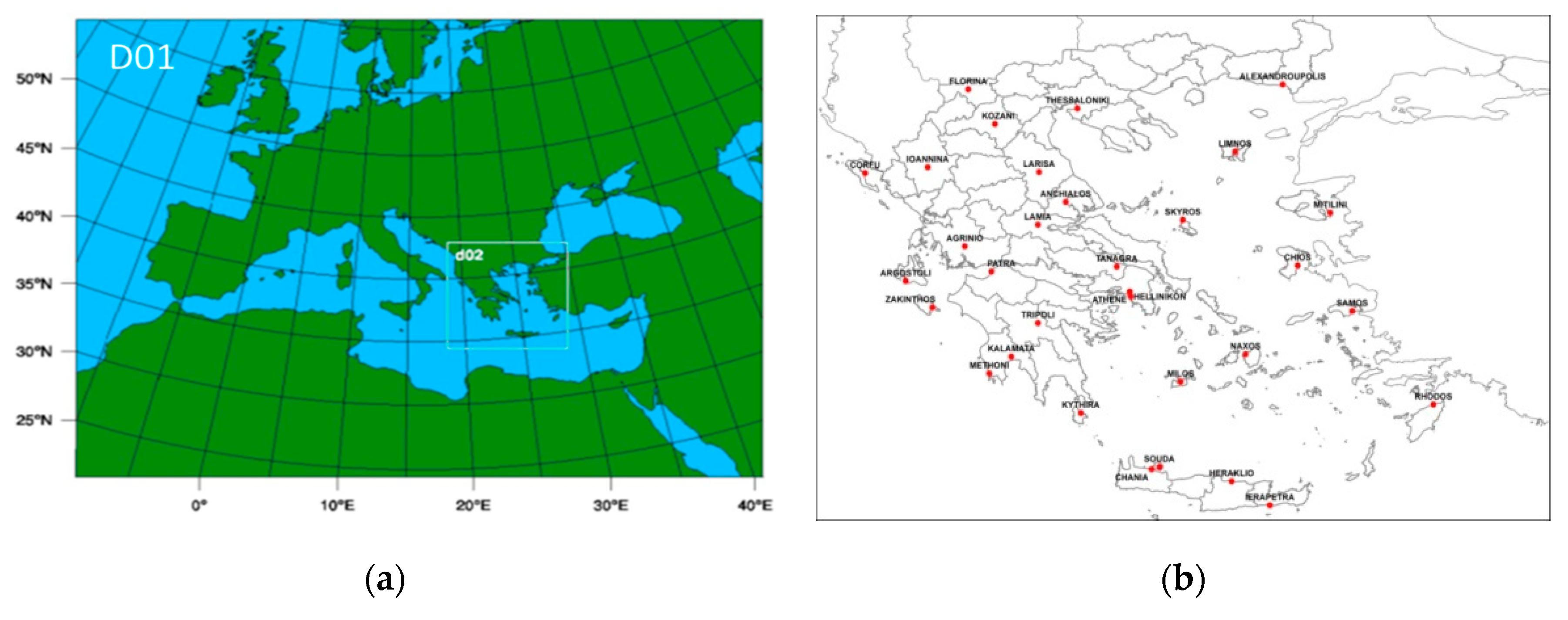 Climate Free Full Text A Sensitivity Study Of High Resolution Climate Simulations For Greece Html