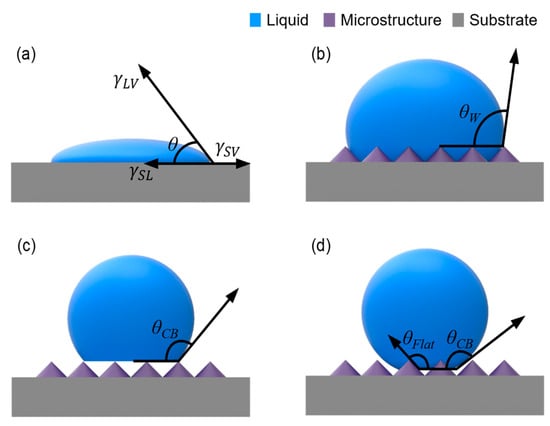 Fabrication process of re-entrant texture: (a) glass, (b) UV curing