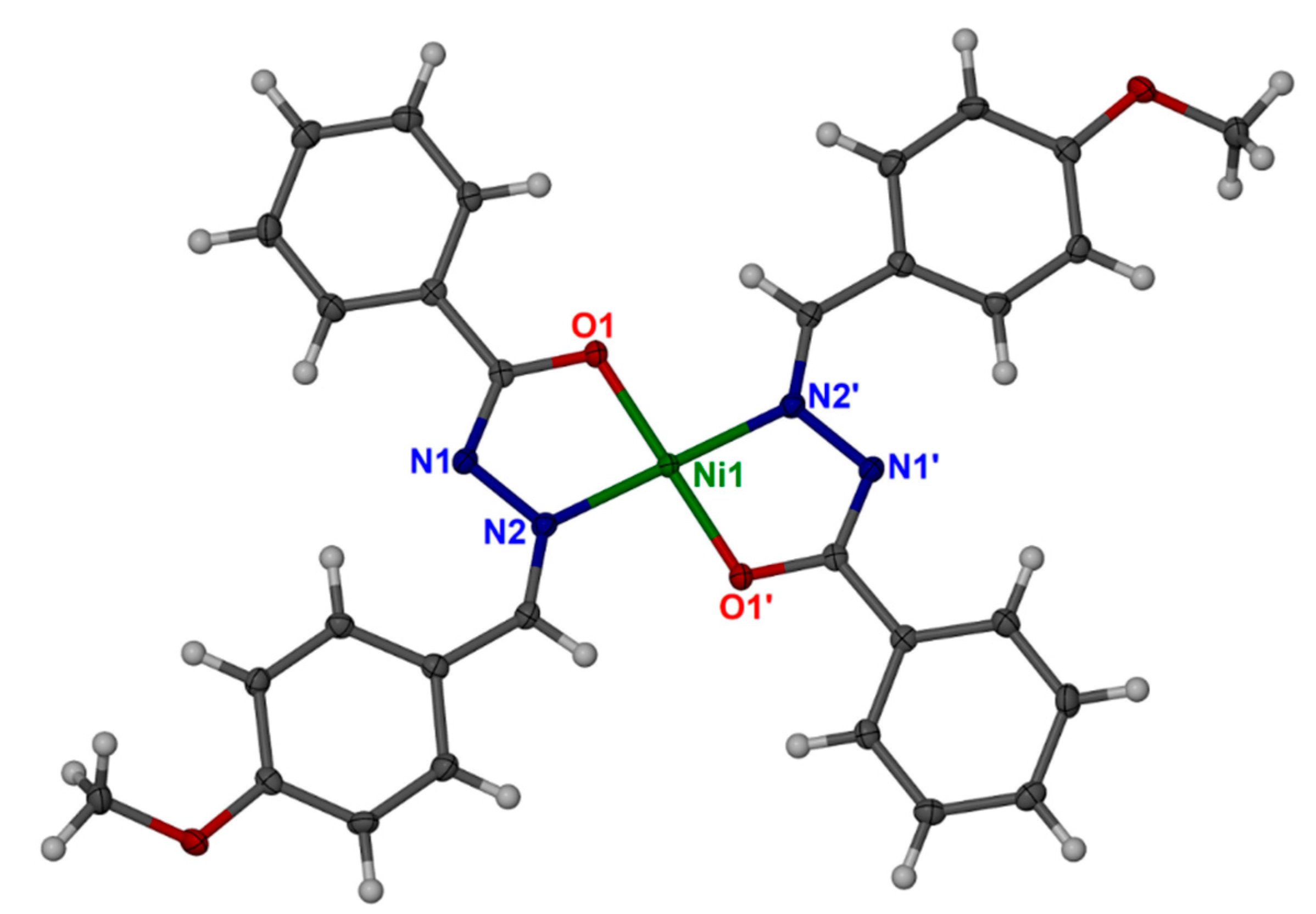 Crystals Free Full Text Synthesis Characterization Single Crystal X Ray Structure And Biological Activities Of Z N 4 Methoxybenzylidene Benzohydrazide Nickel Ii Plex Html