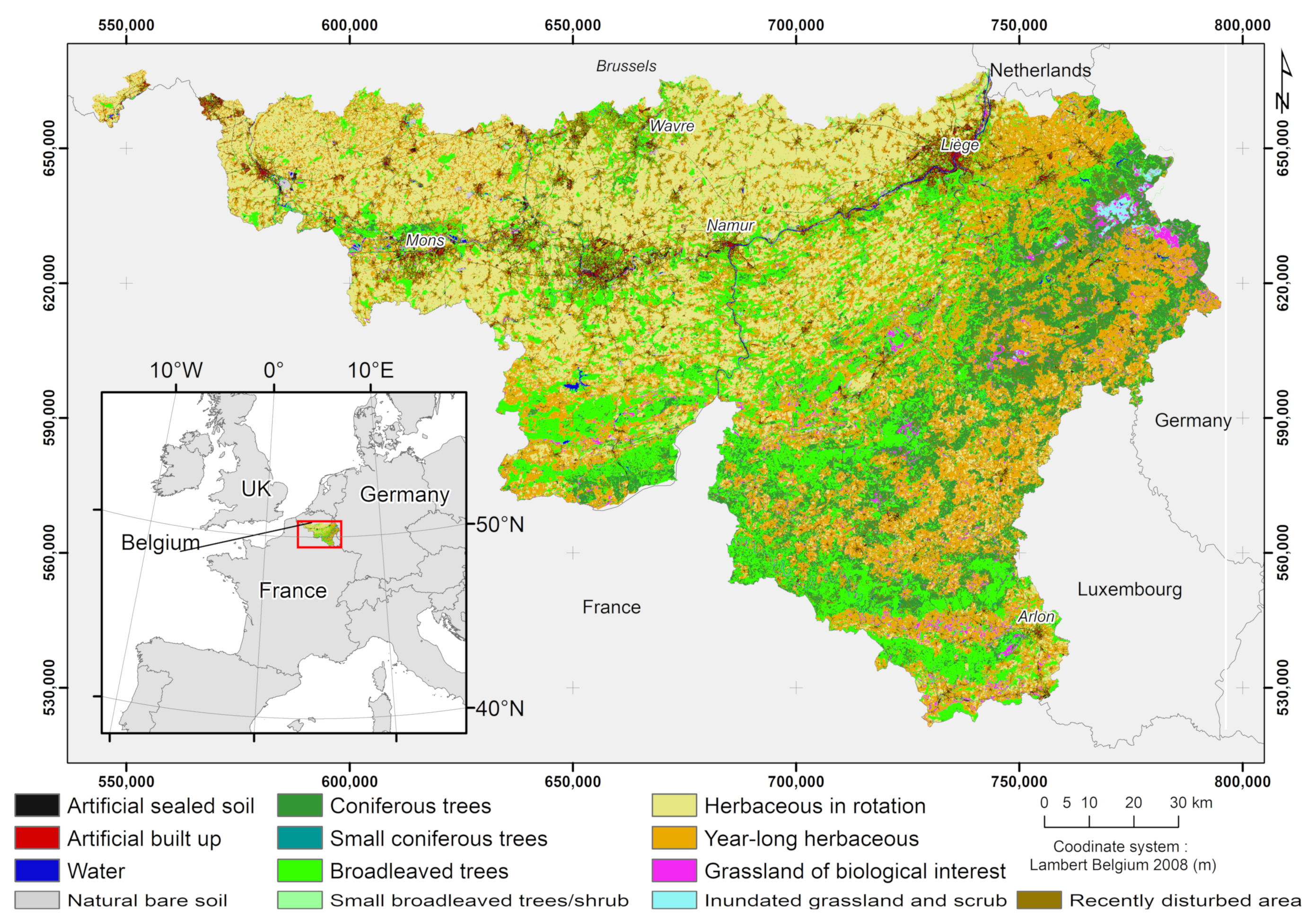 Data | Free Full-Text | A Consistent Land Cover Map Time Series at 2 m  Spatial Resolution&mdash;The LifeWatch 2006-2015-2018-2019 Dataset for  Wallonia