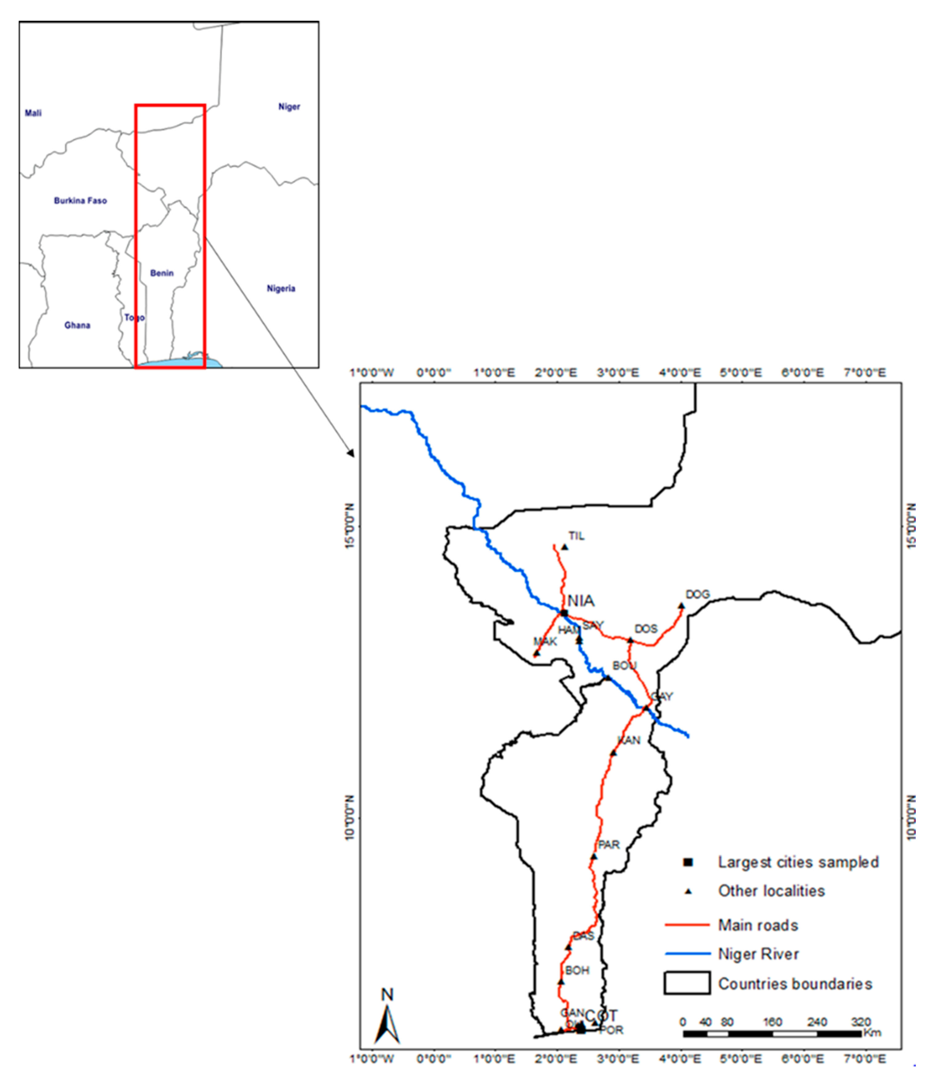Diversity | Free Full-Text | Native and Invasive Small Mammals in Urban  Habitats along the Commercial Axis Connecting Benin and Niger, West Africa  | HTML