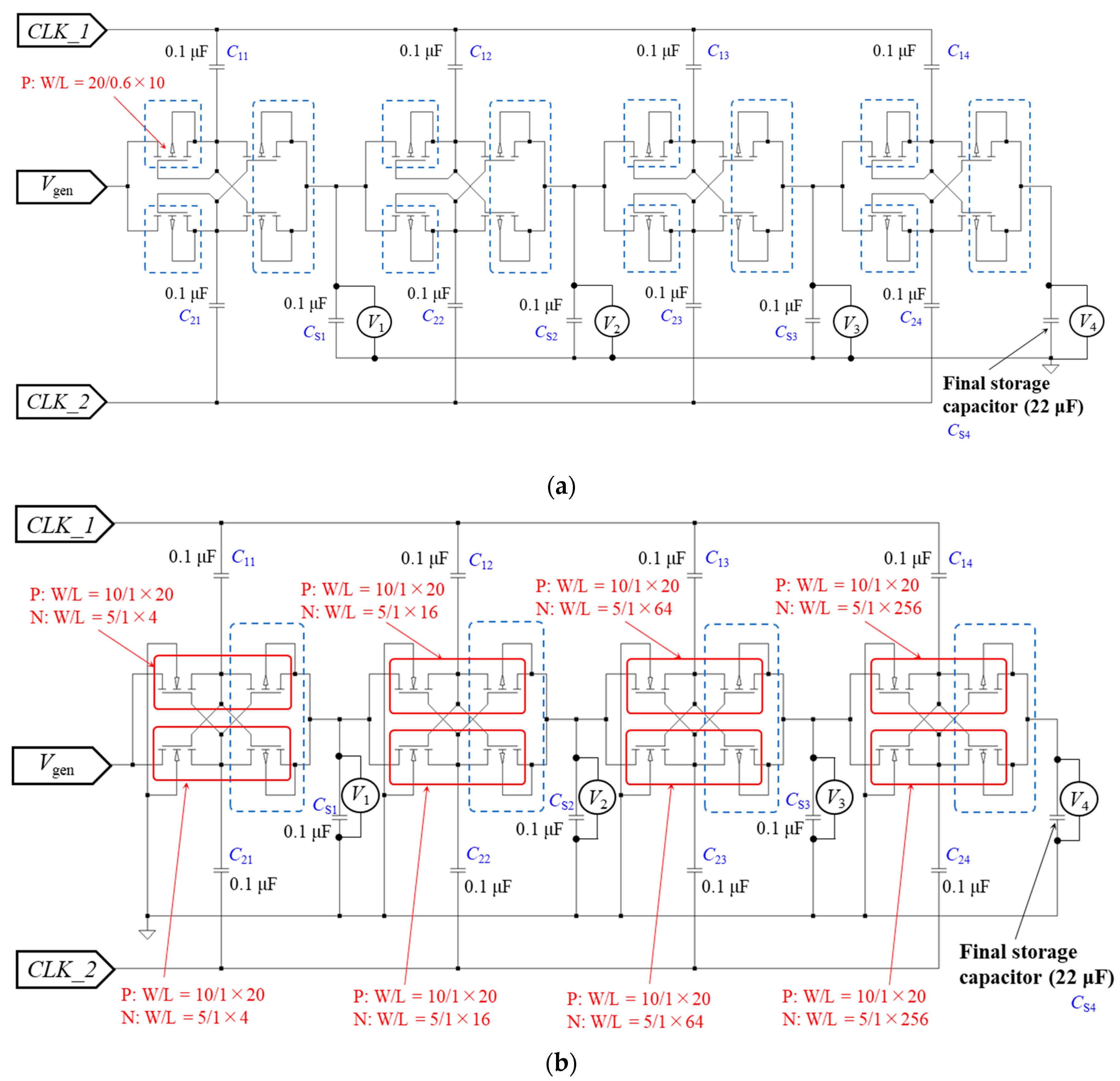 Electronics Free Full Text Prototyping Of An All Pmos Based Cross Coupled Voltage Multiplier In Single Well Cmos Technology For Energy Harvesting Utilizing A Gastric Acid Battery Html