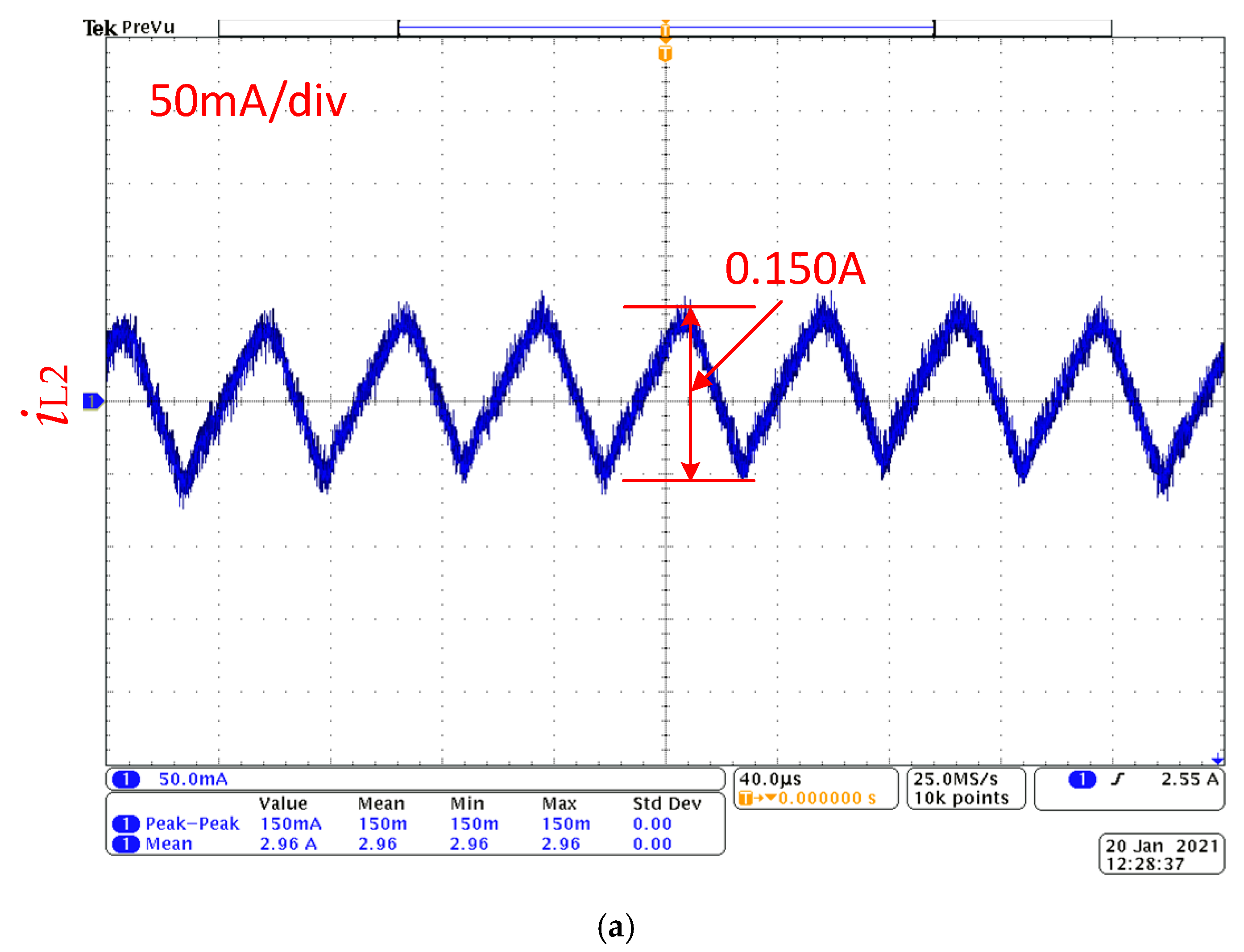 real cuk converter waveforms