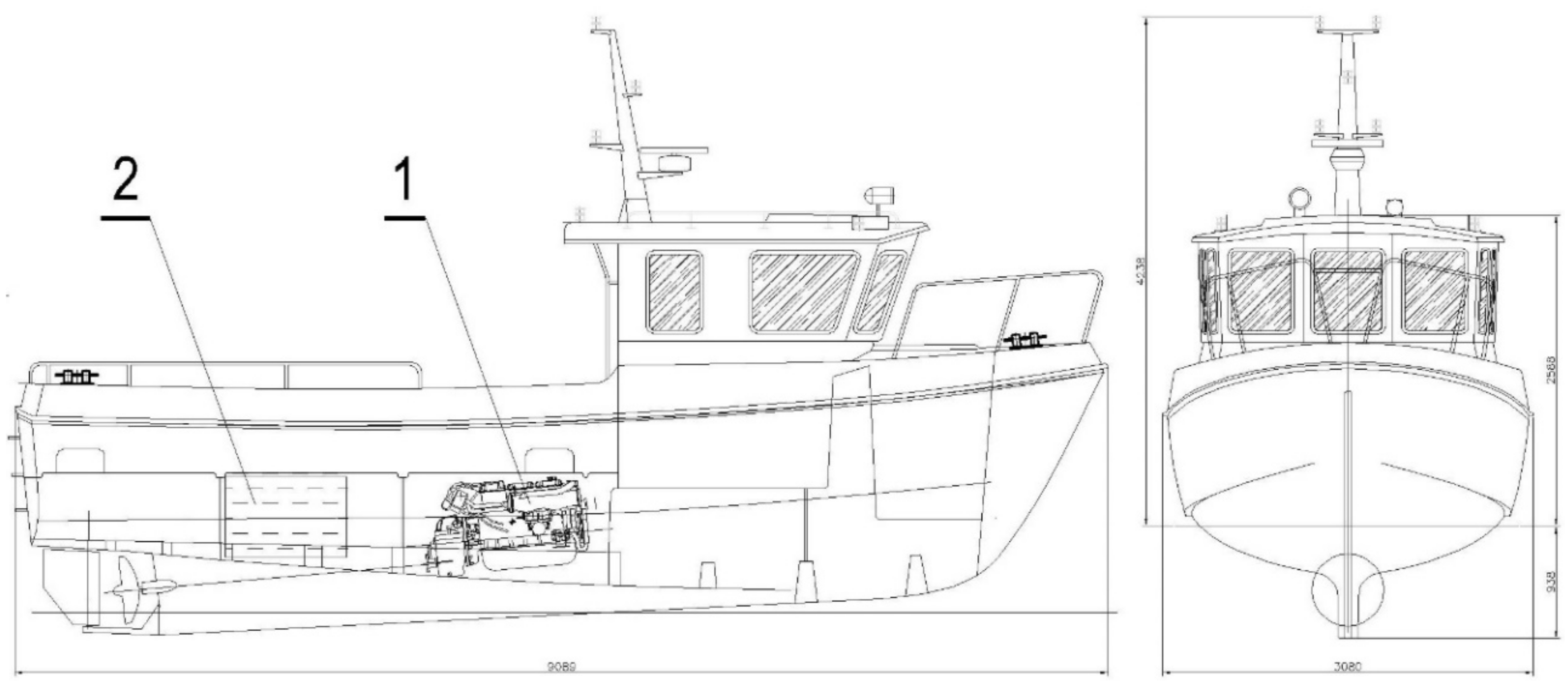 Катер краб 800 чертежи