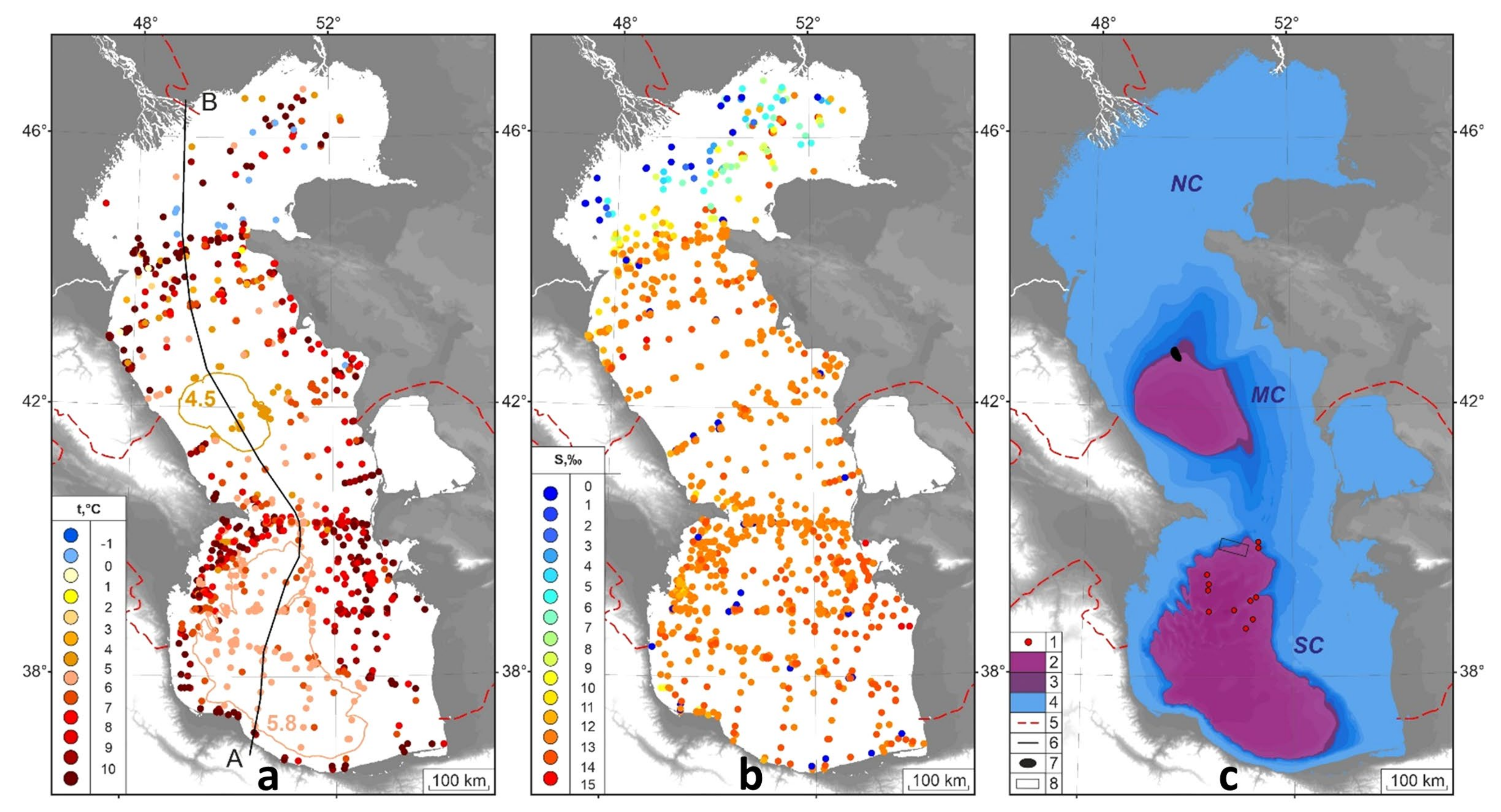 Energies | Free Full-Text | Forecast of Distribution and Thickness of Gas  Hydrate Stability Zone at the Bottom of the Caspian Sea