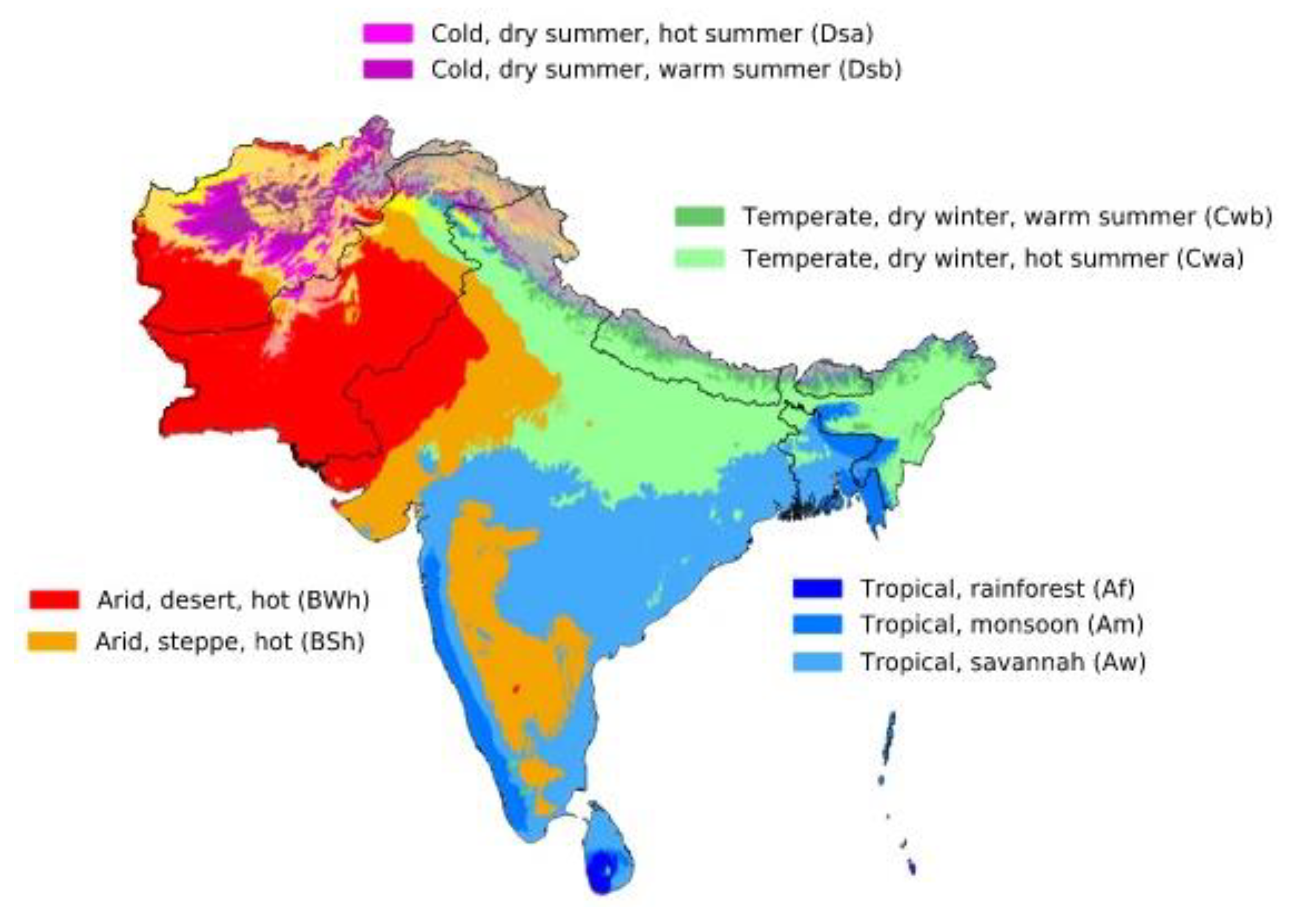 Map Of Monsoon Asia Countries