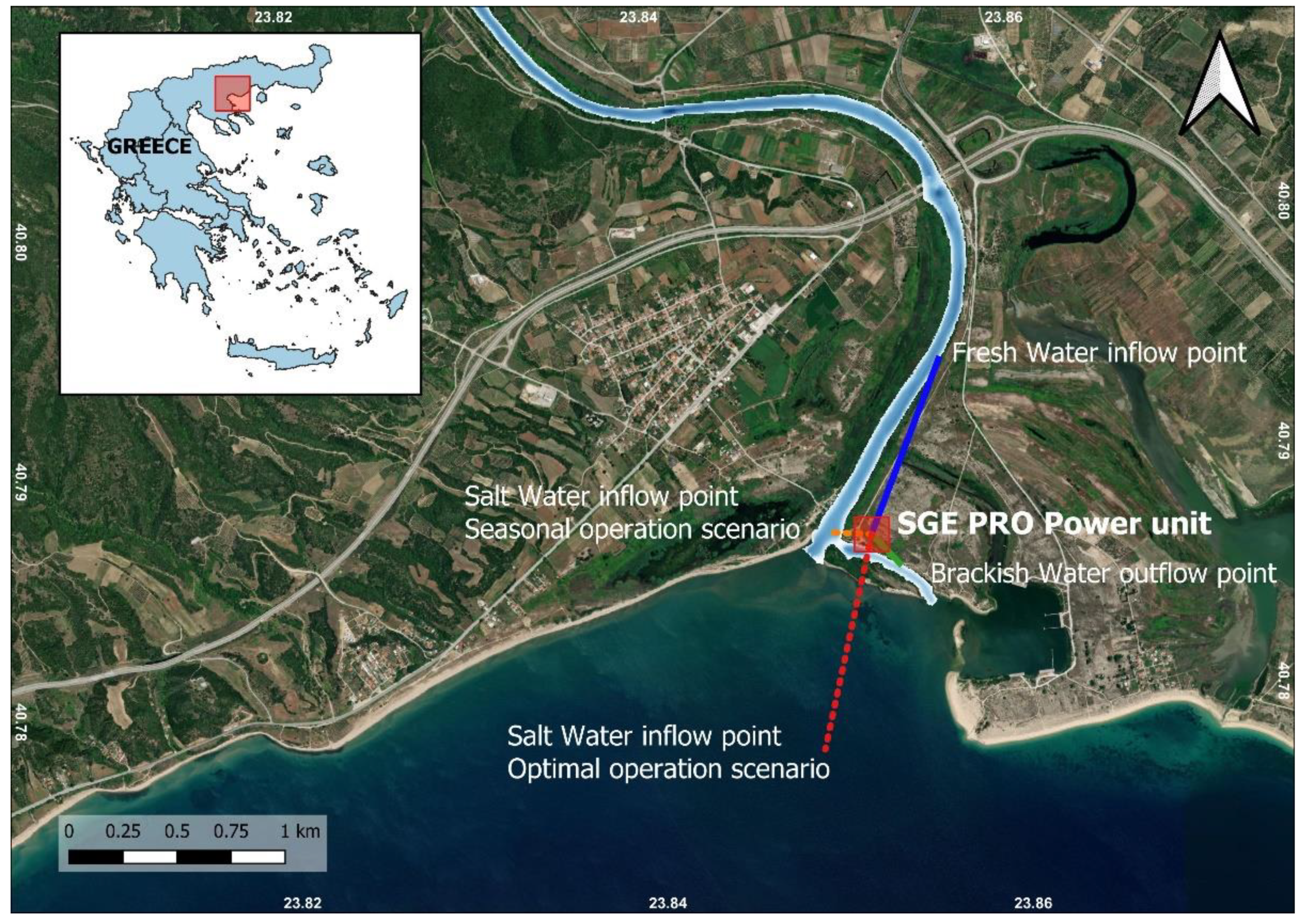 Energies | Free Full-Text | Coupling Hydrodynamic and Energy Production  Models for Salinity Gradient Energy Assessment in a Salt-Wedge Estuary  (Strymon River, Northern Greece)