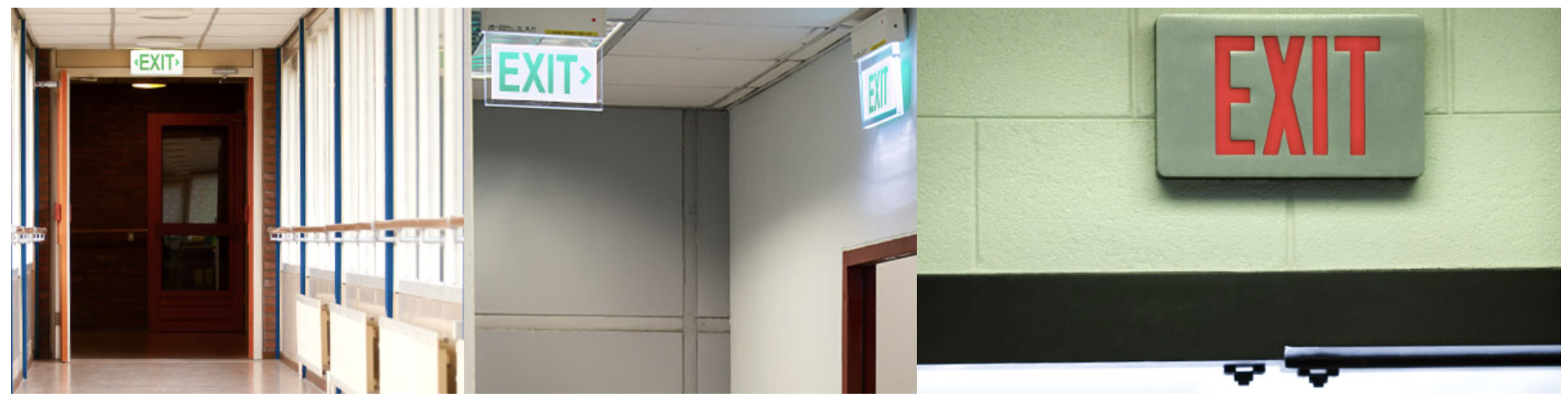 Custom Automatic Waterproof Battery Powered Emergency Exit Lights For  Hospitals