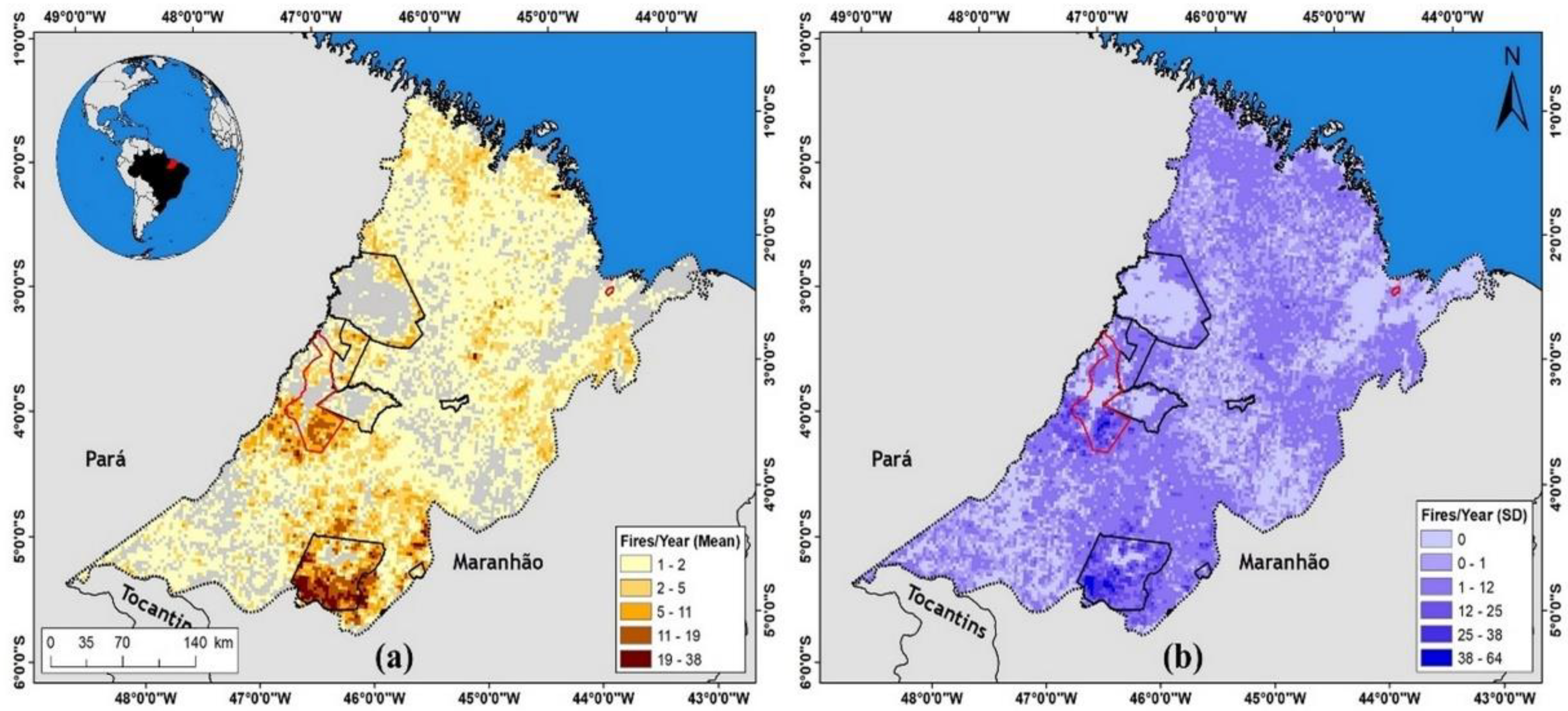 Fire | Free Full-Text | Forest Fragmentation and Fires in the Eastern  Brazilian Amazon&ndash;Maranh&atilde;o State, Brazil | HTML
