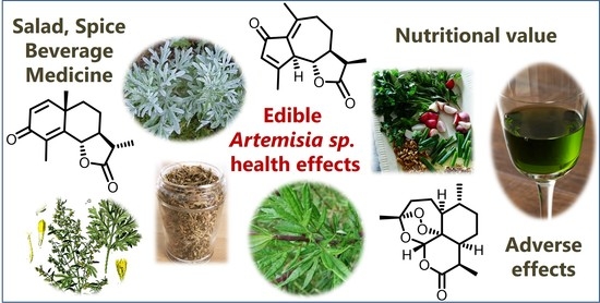 Foods | Free Full-Text | Research Advances on Health Effects of Edible  Artemisia Species and Some Sesquiterpene Lactones Constituents | HTML