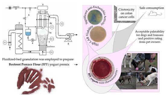 Foods Free Full Text Functionality And Palatability Of Yogurt Produced Using Beetroot Pomace Flour Granulated With Lactic Acid Bacteria Html