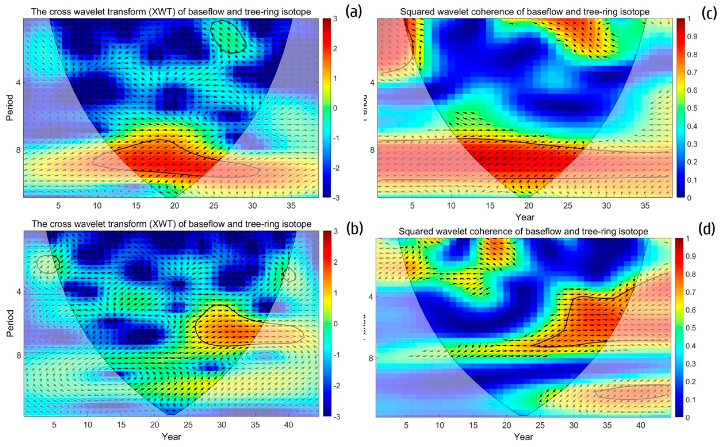 a) Mean raw ring-width (mm); (b) mean ring-width index (RWI); (c)