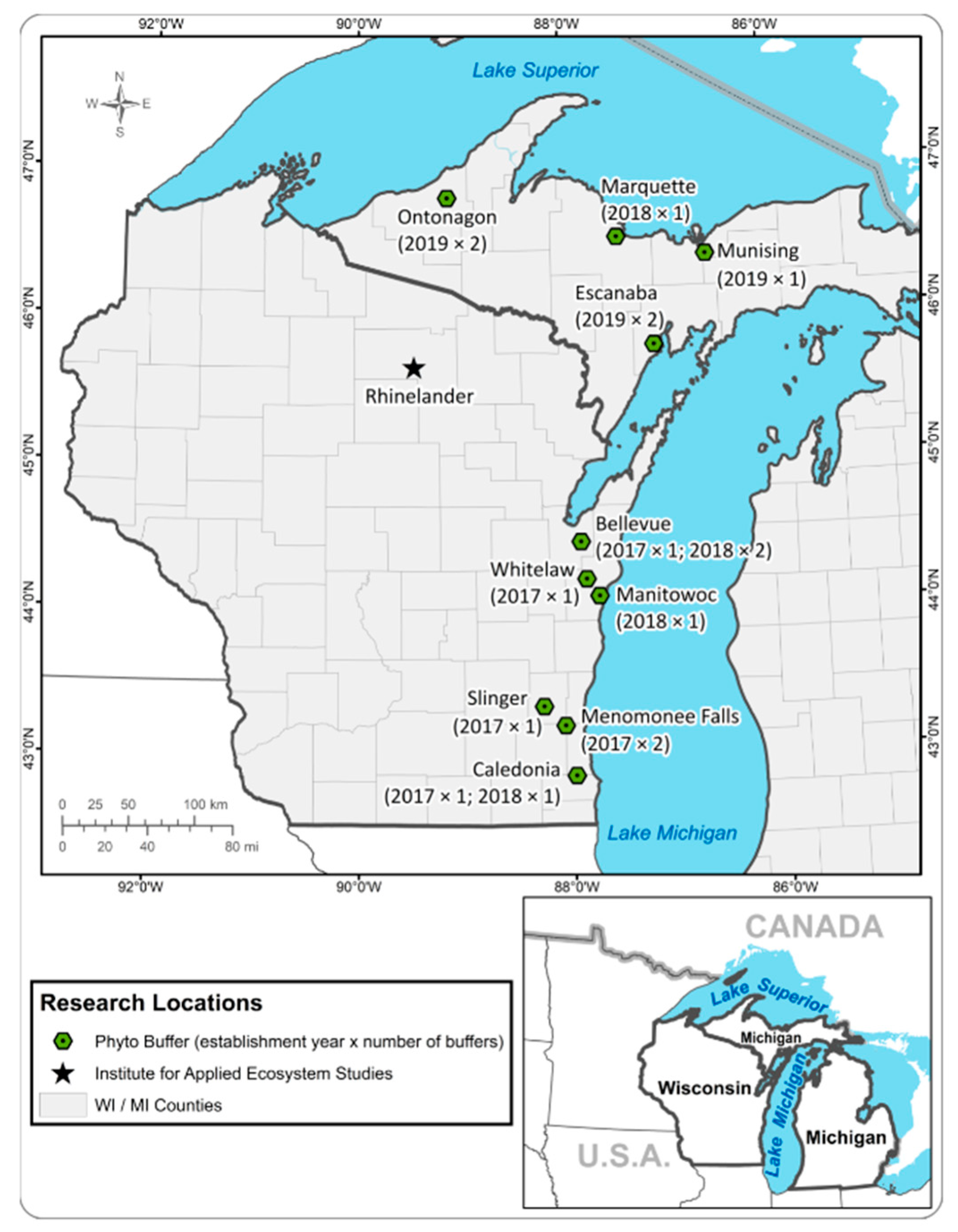 Lake Superior is the Upper Peninsula in map showing rooting