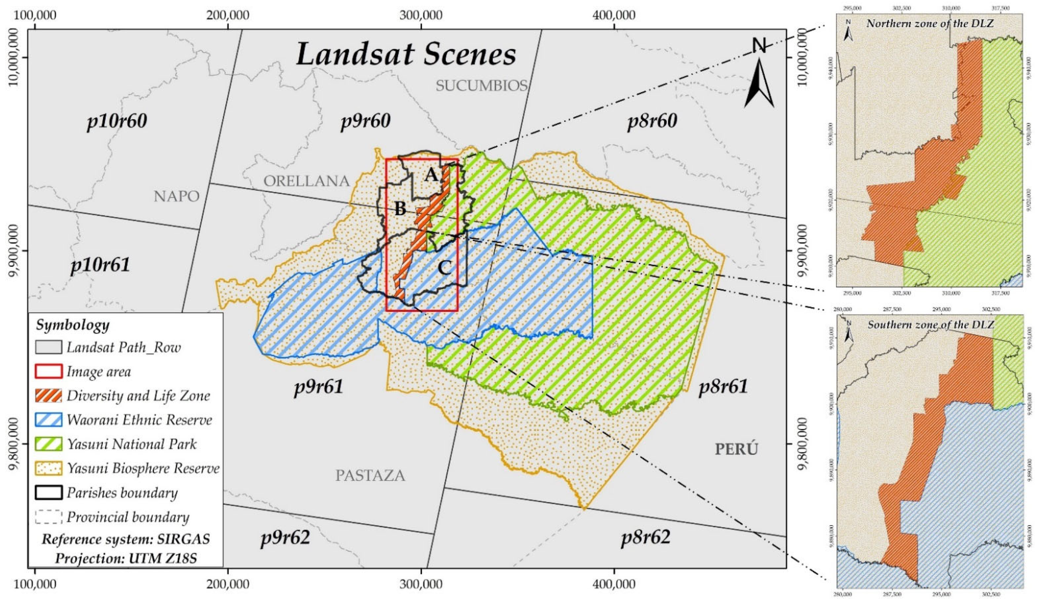 Forests | Free Full-Text | Land Use and Land Cover Changes in the Diversity  and Life Zone for Uncontacted Indigenous People: Deforestation Hotspots in  the Yasuní Biosphere Reserve, Ecuadorian Amazon | HTML
