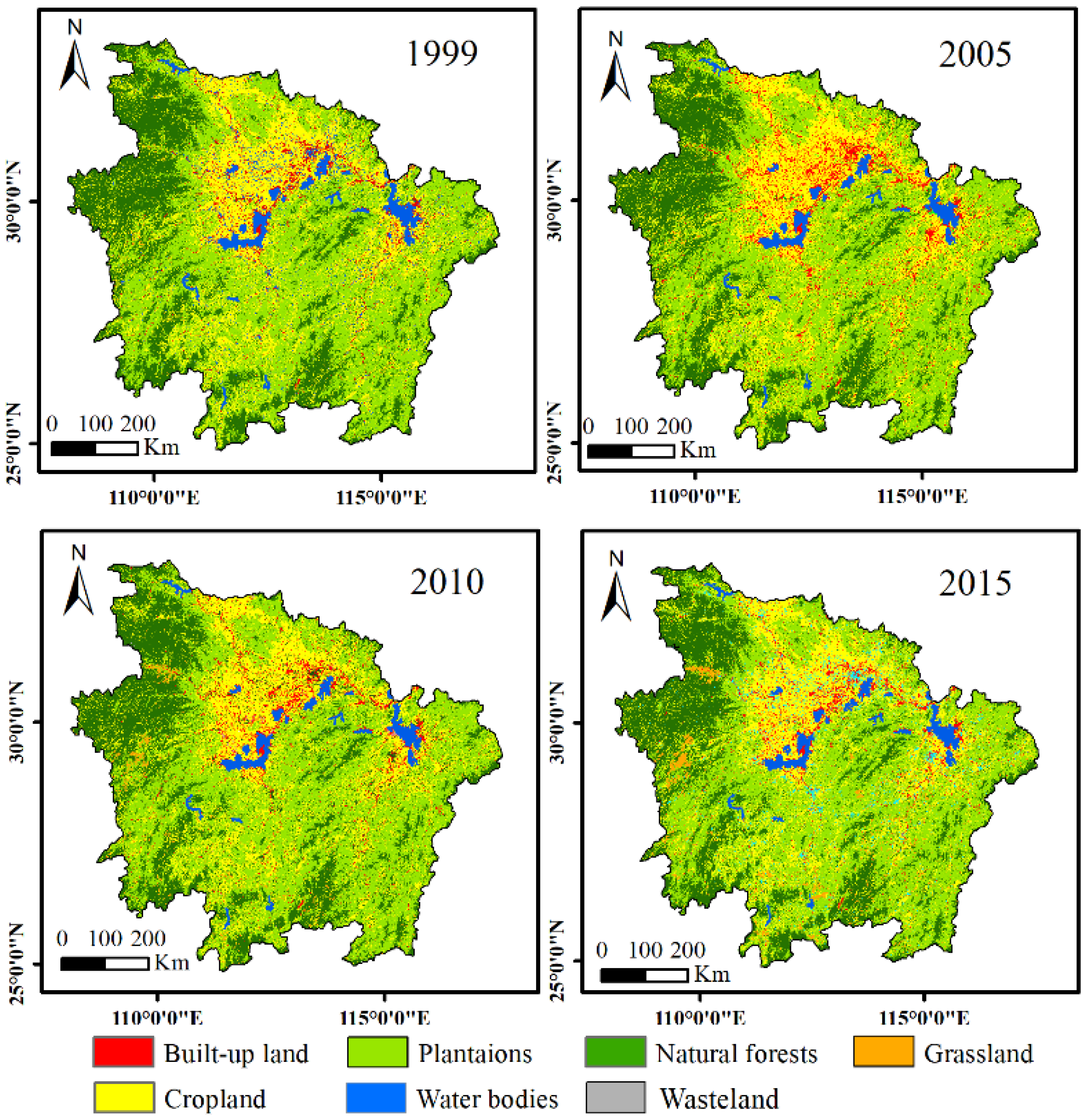 Forests | Free Full-Text | Dynamic Changes of Plantations and Natural  Forests in the Middle Reaches of the Yangtze River and Their Relationship  with Climatic Factors | HTML
