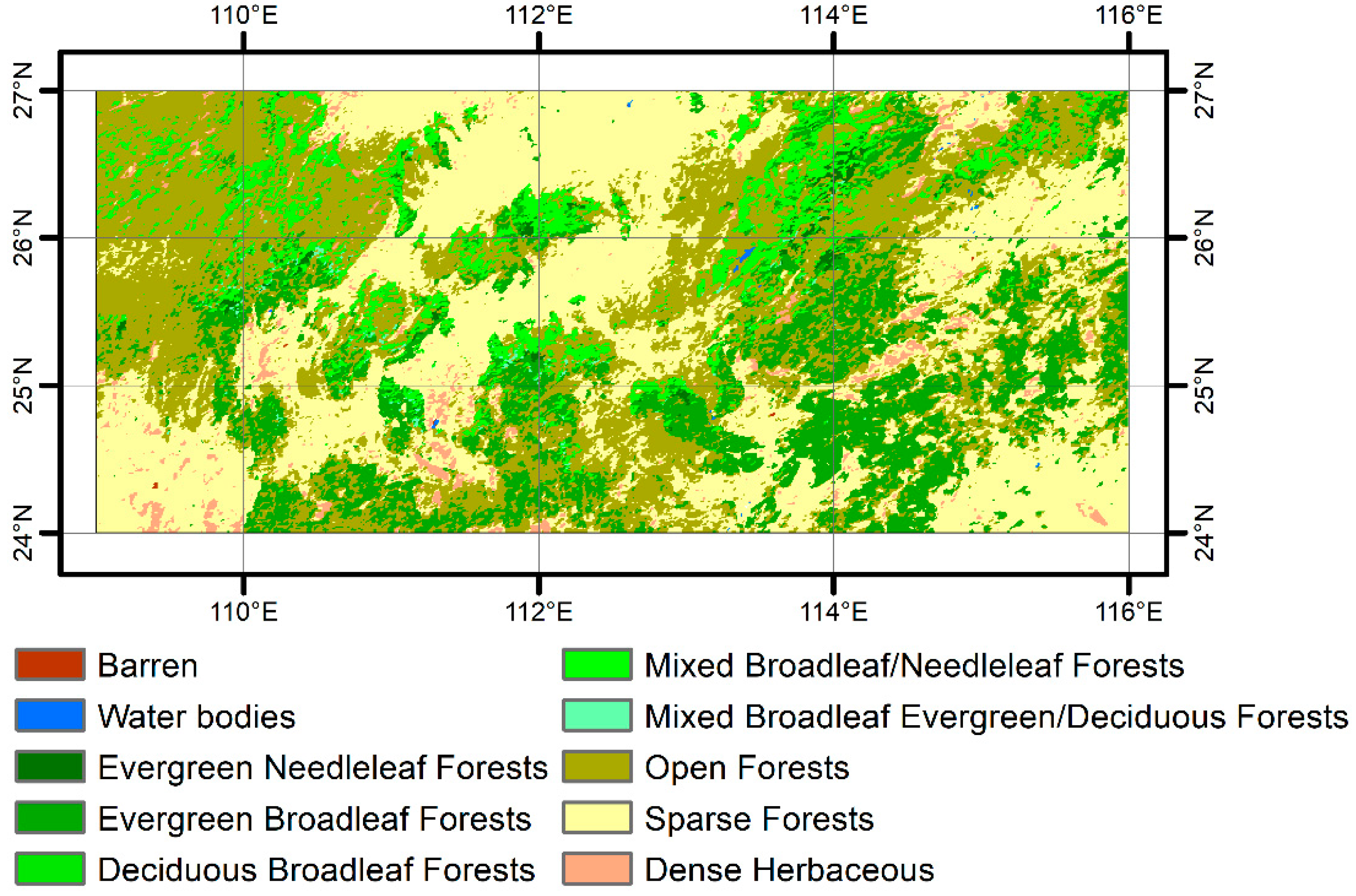 Forests | Free Full-Text | Satellite-Observed Spatio-Temporal Variation in  Spring Leaf Phenology of Subtropical Forests across the Nanling Mountains  in Southern China over 1999&ndash;2019