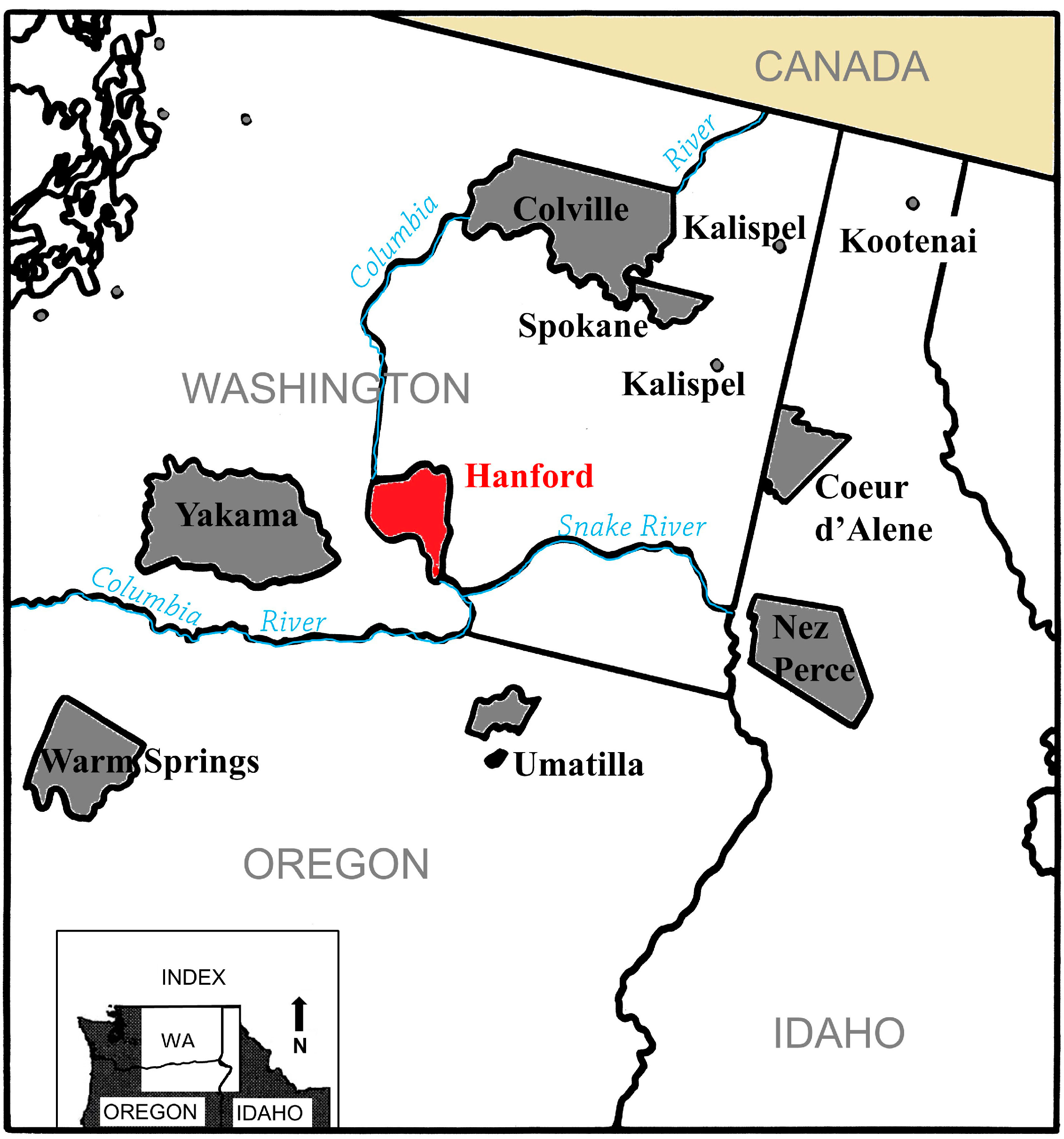 Indian Reservations In Washington State Map - Table Rock Lake Map
