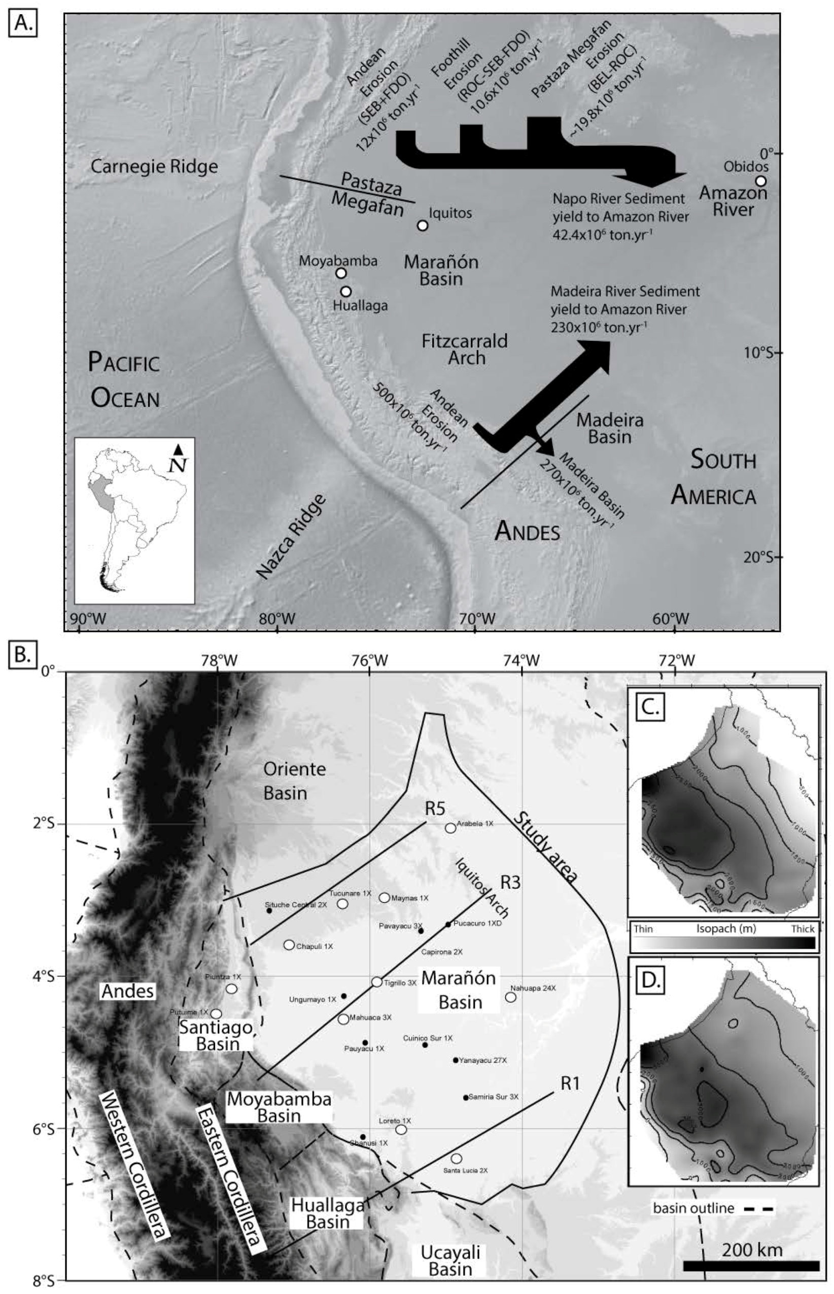 Geosciences | Free Full-Text | Mass Balance of Cenozoic Andes-Amazon Source  to Sink System—Marañón Basin, Peru