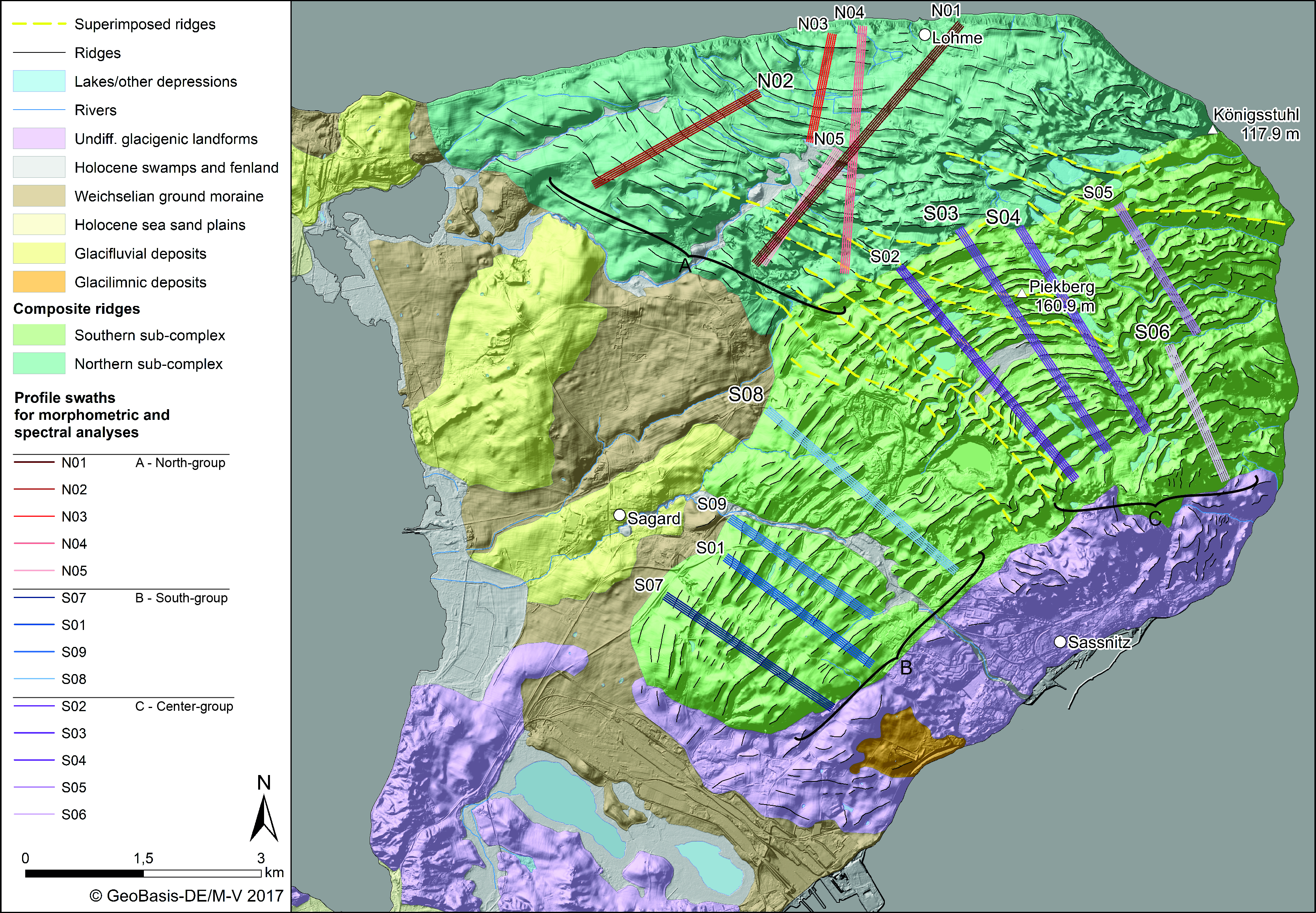 Geosciences | Free Full-Text | Geomorphological Mapping and Spatial  Analyses of an Upper Weichselian Glacitectonic Complex Based on LiDAR Data,  Jasmund Peninsula (NE Rügen), Germany