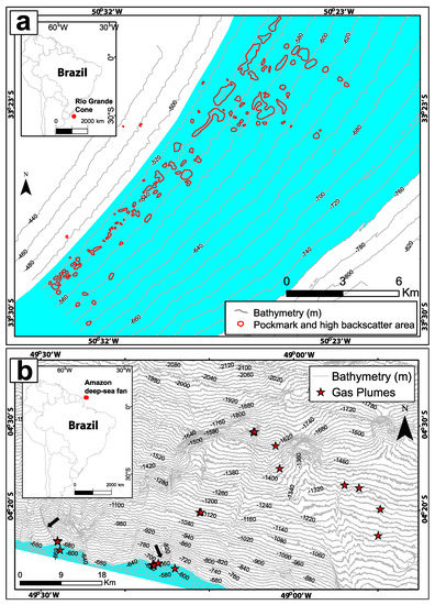 Geosciences | Free Full-Text | Gas Seeps at the Edge of the Gas Hydrate  Stability Zone on Brazil's Continental Margin | HTML